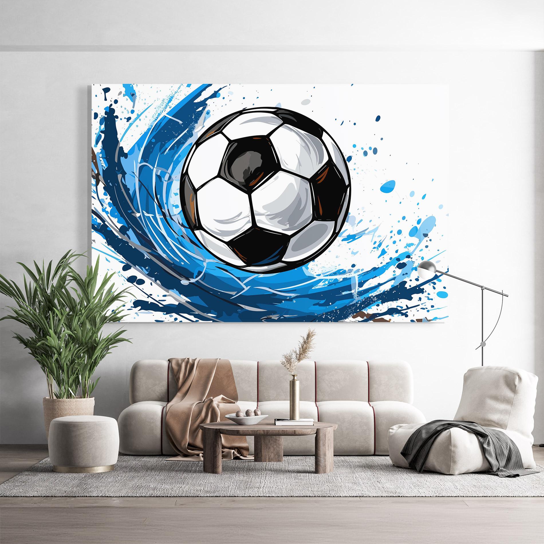Tablou Sticla Football Wave mockup 9