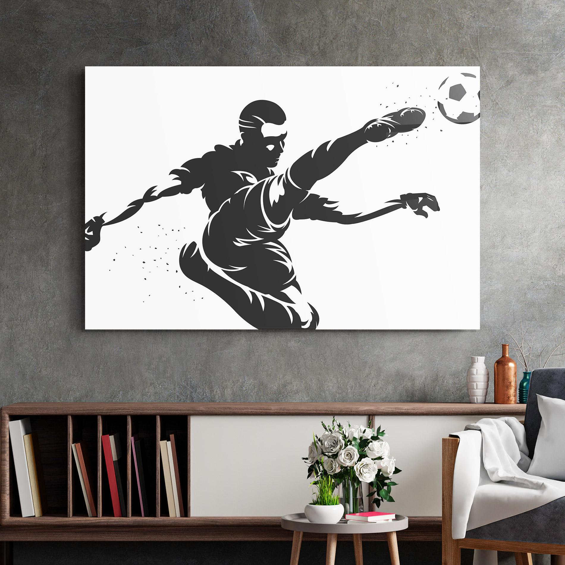 Tablou Sticla Air Football mockup 2