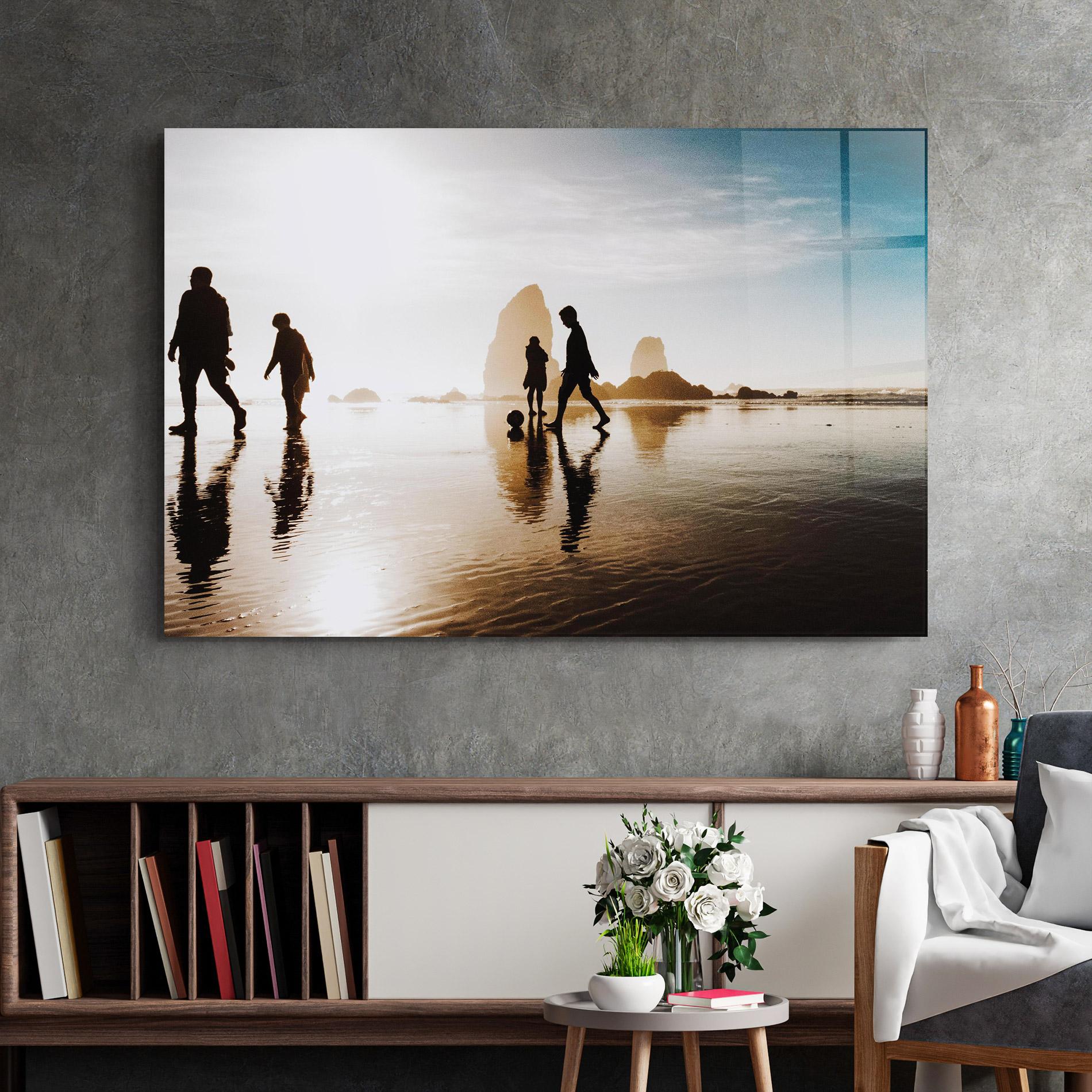 Tablou Sticla Football On Water mockup 2