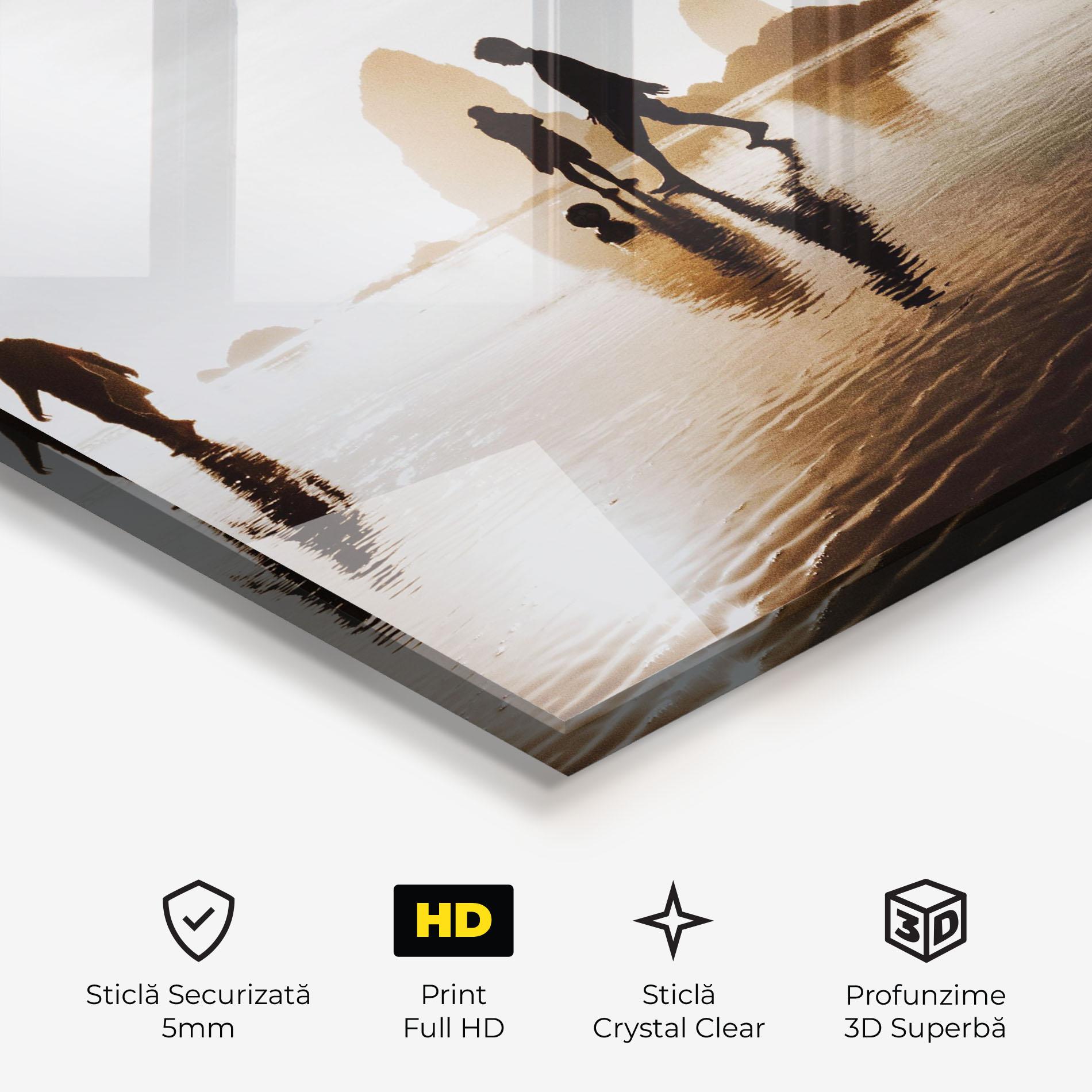 Tablou Sticla Football On Water mockup 3