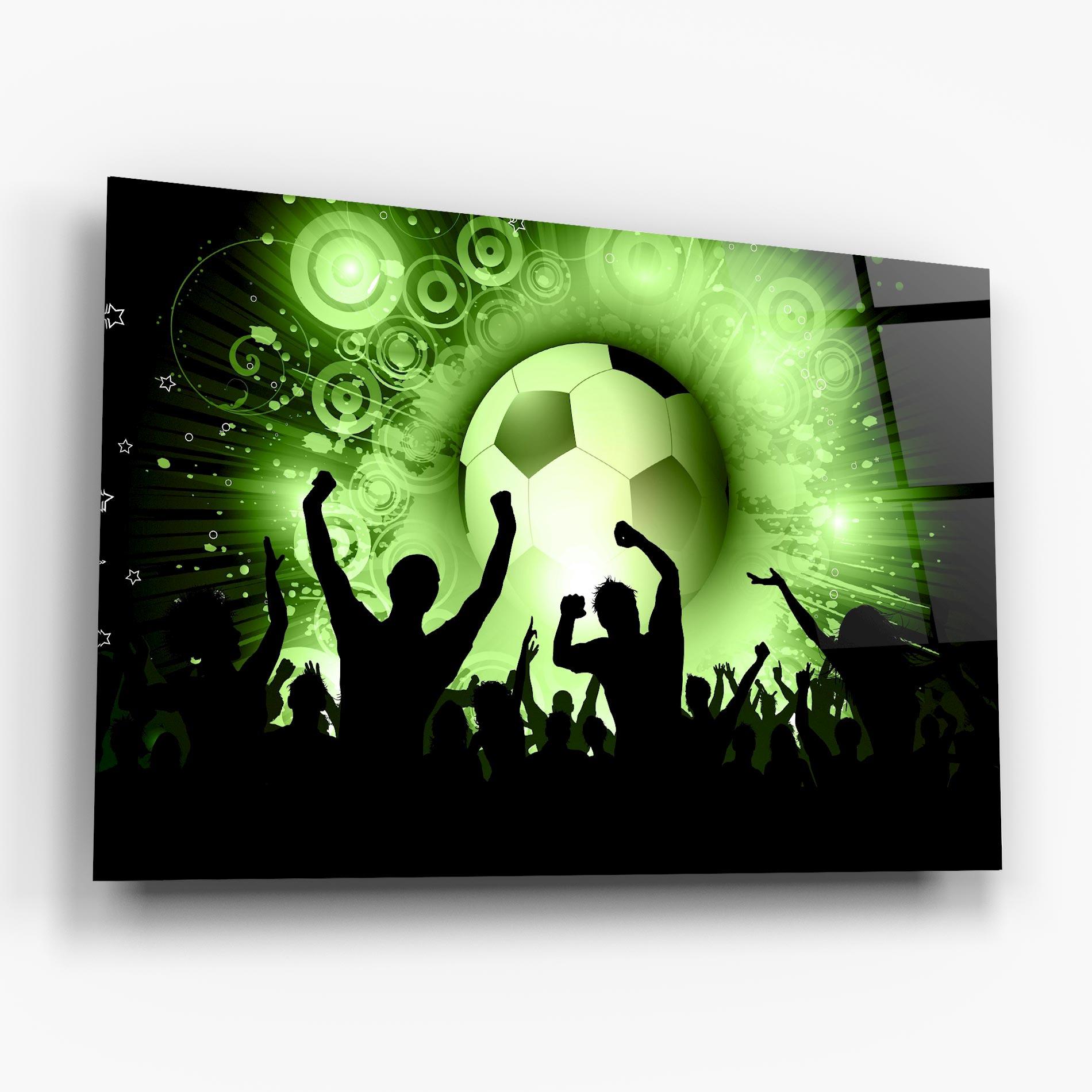 Tablou Sticla Football Crowd mockup 6