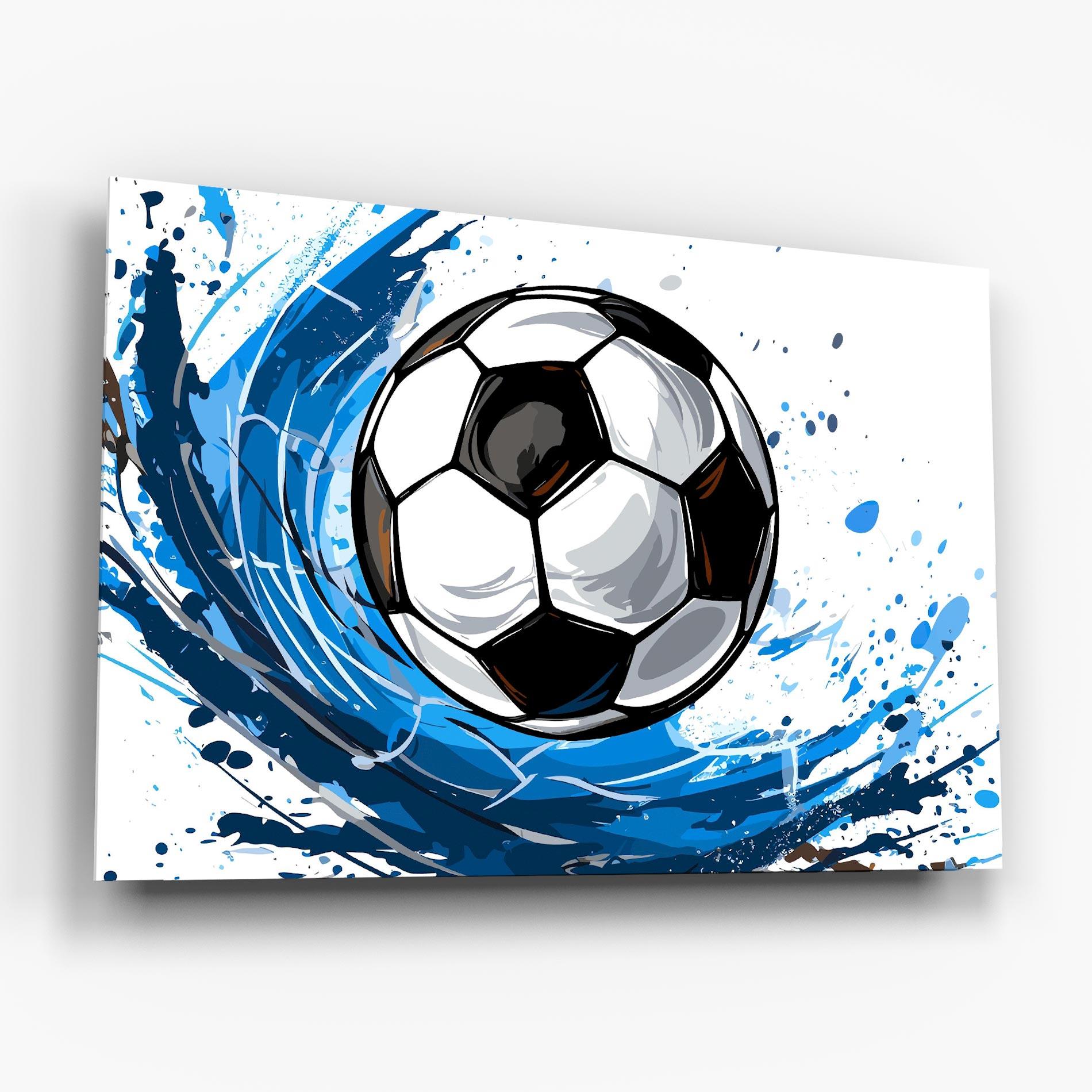 Tablou Sticla Football Wave mockup 6