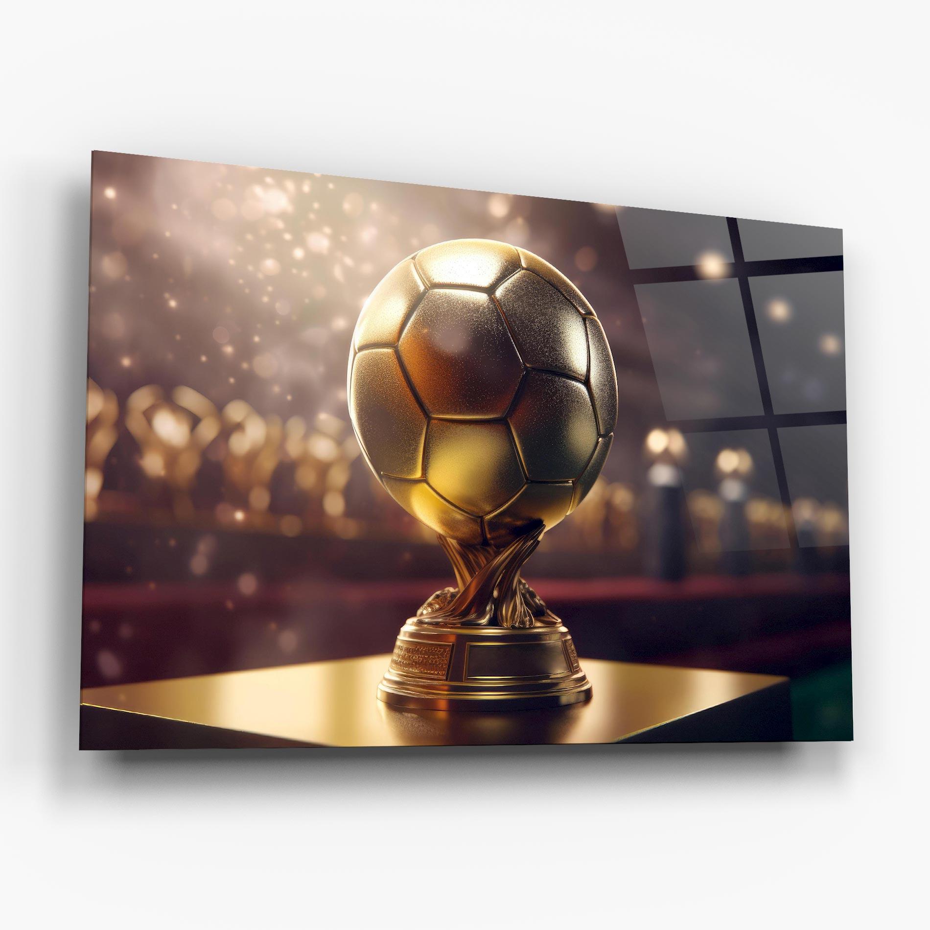 Tablou Sticla Gold Football Award mockup 6