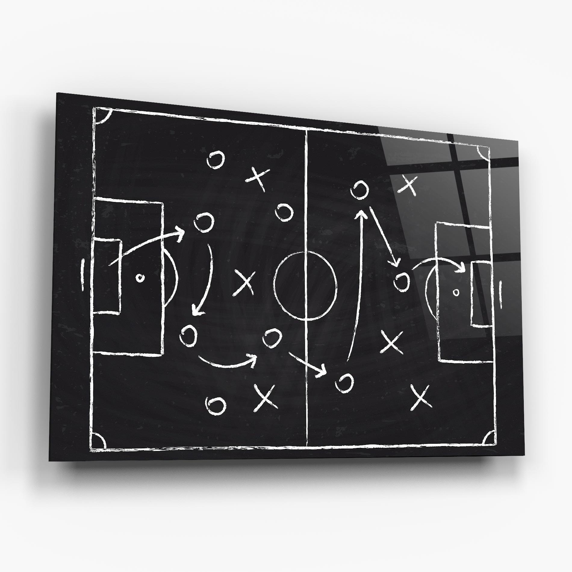 Tablou Sticla Grey Board Football mockup 6
