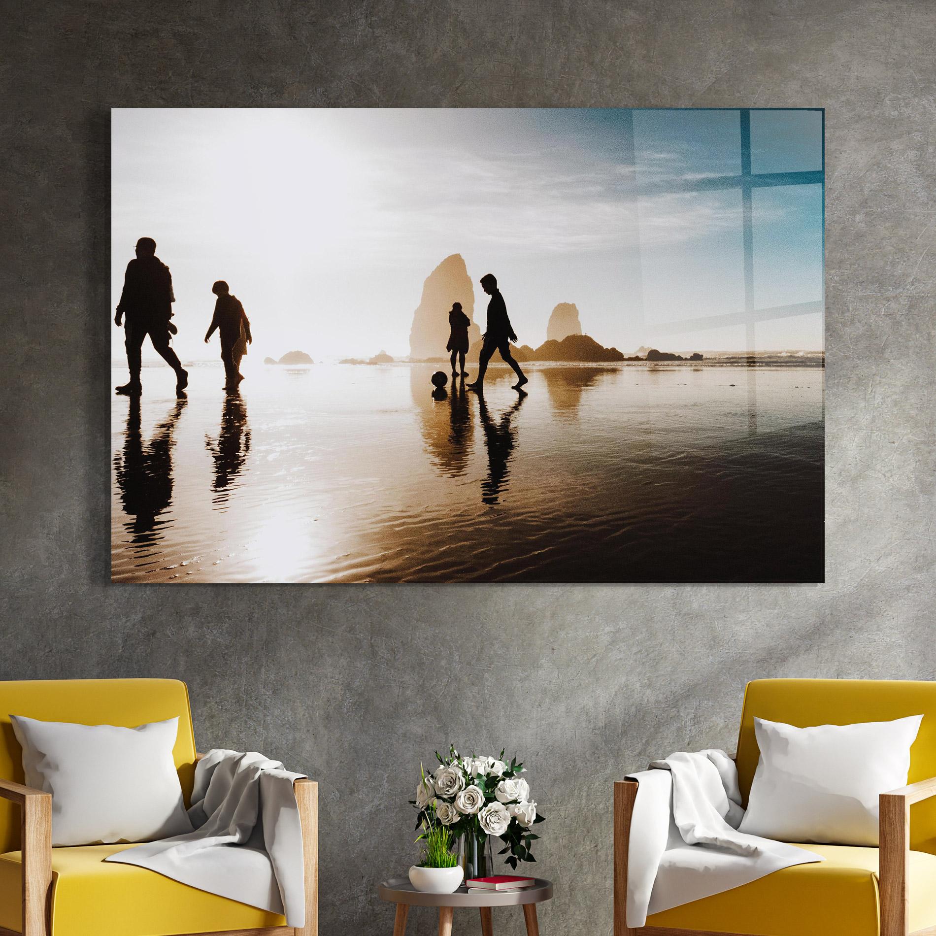 Tablou Sticla Football On Water mockup 4