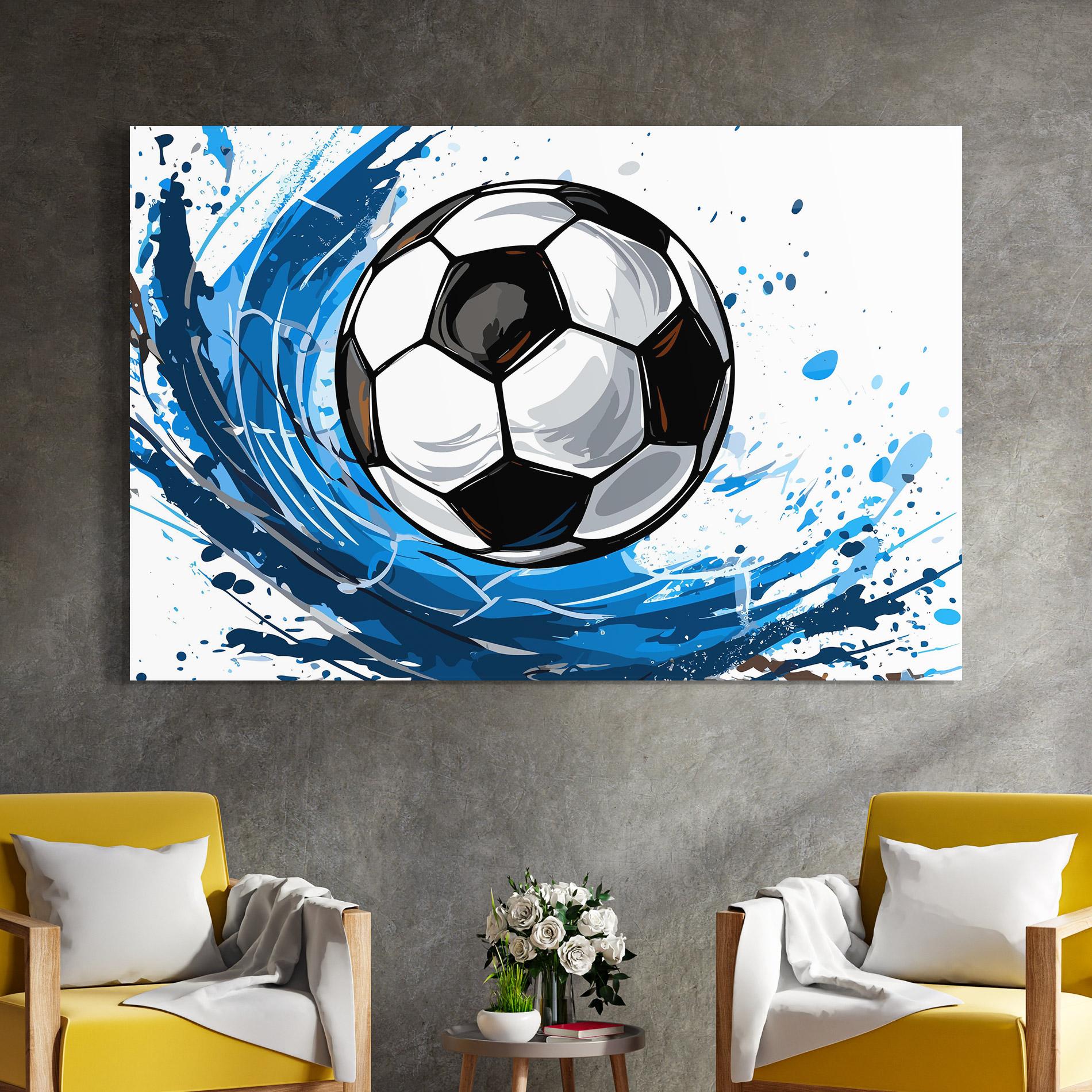 Tablou Sticla Football Wave mockup 4