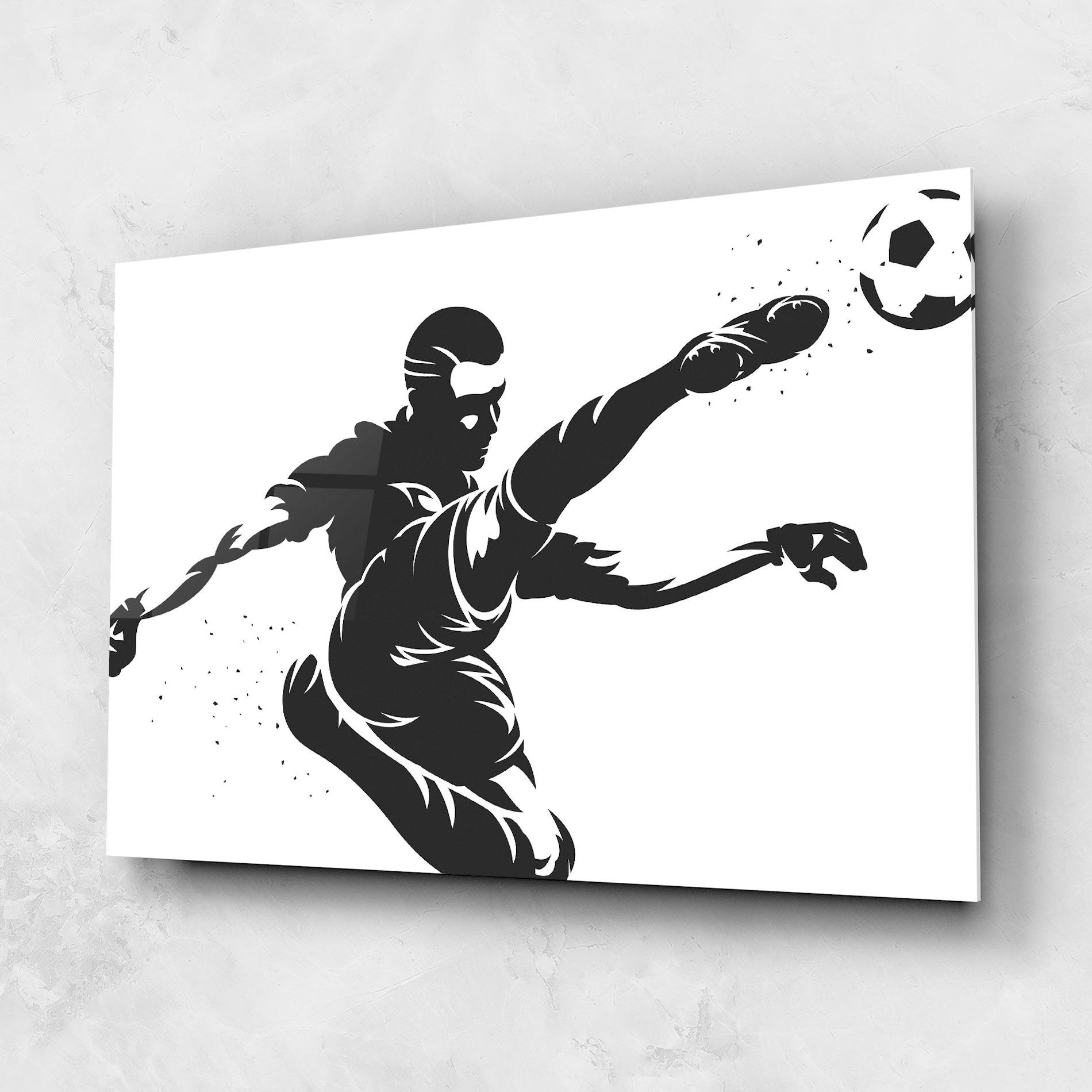 Tablou Sticla Air Football mockup 1