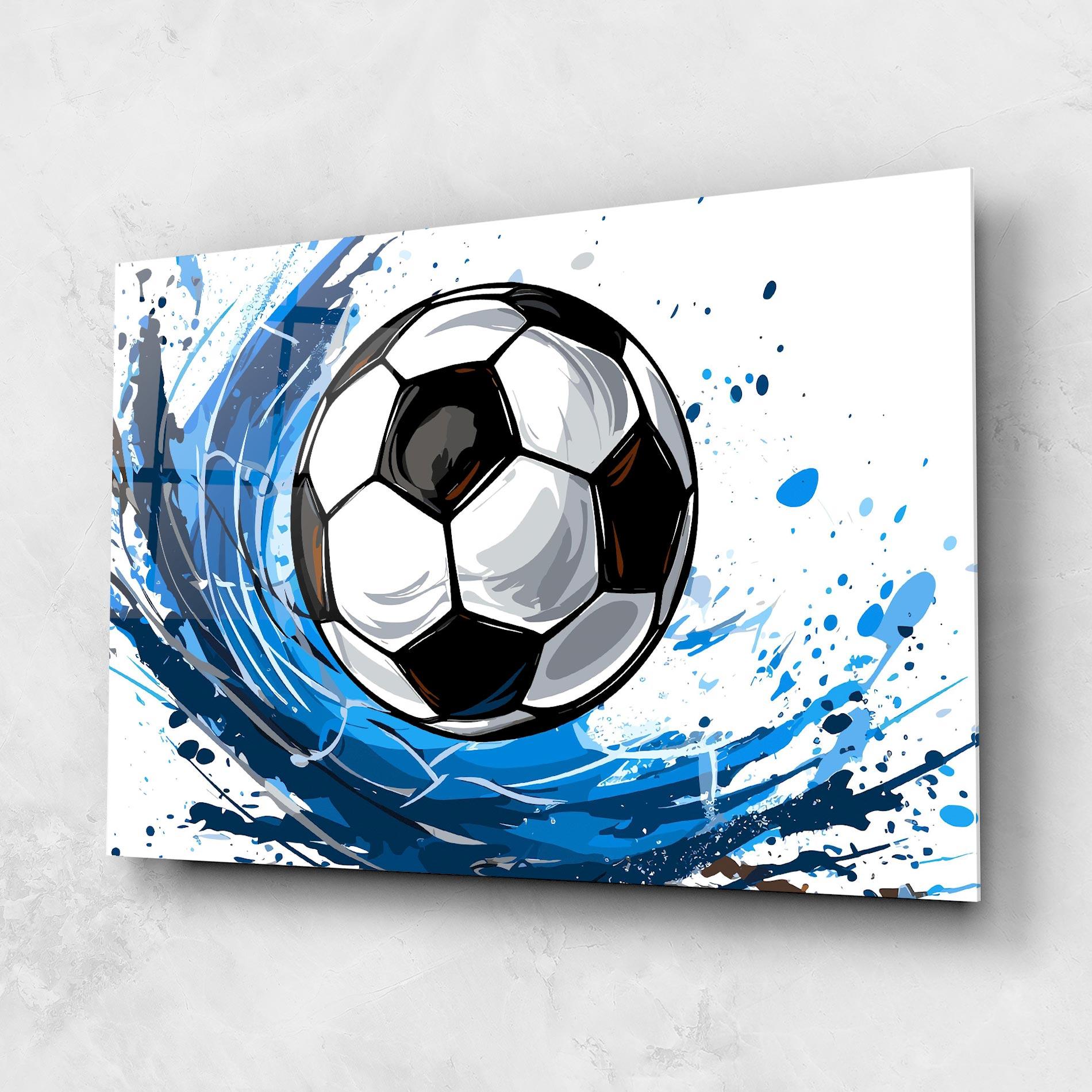 Tablou Sticla Football Wave mockup 1
