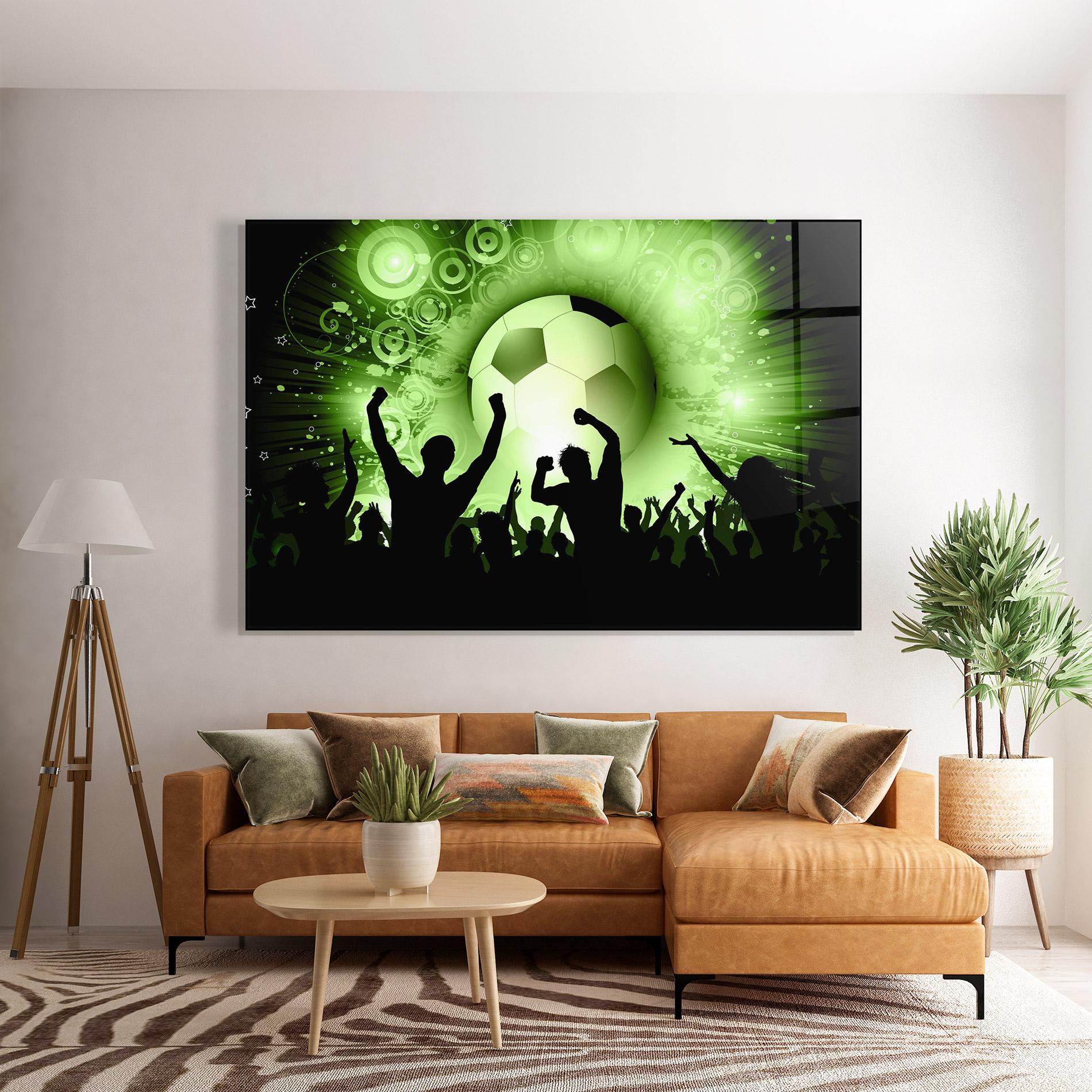 Tablou Sticla Football Crowd mockup 7