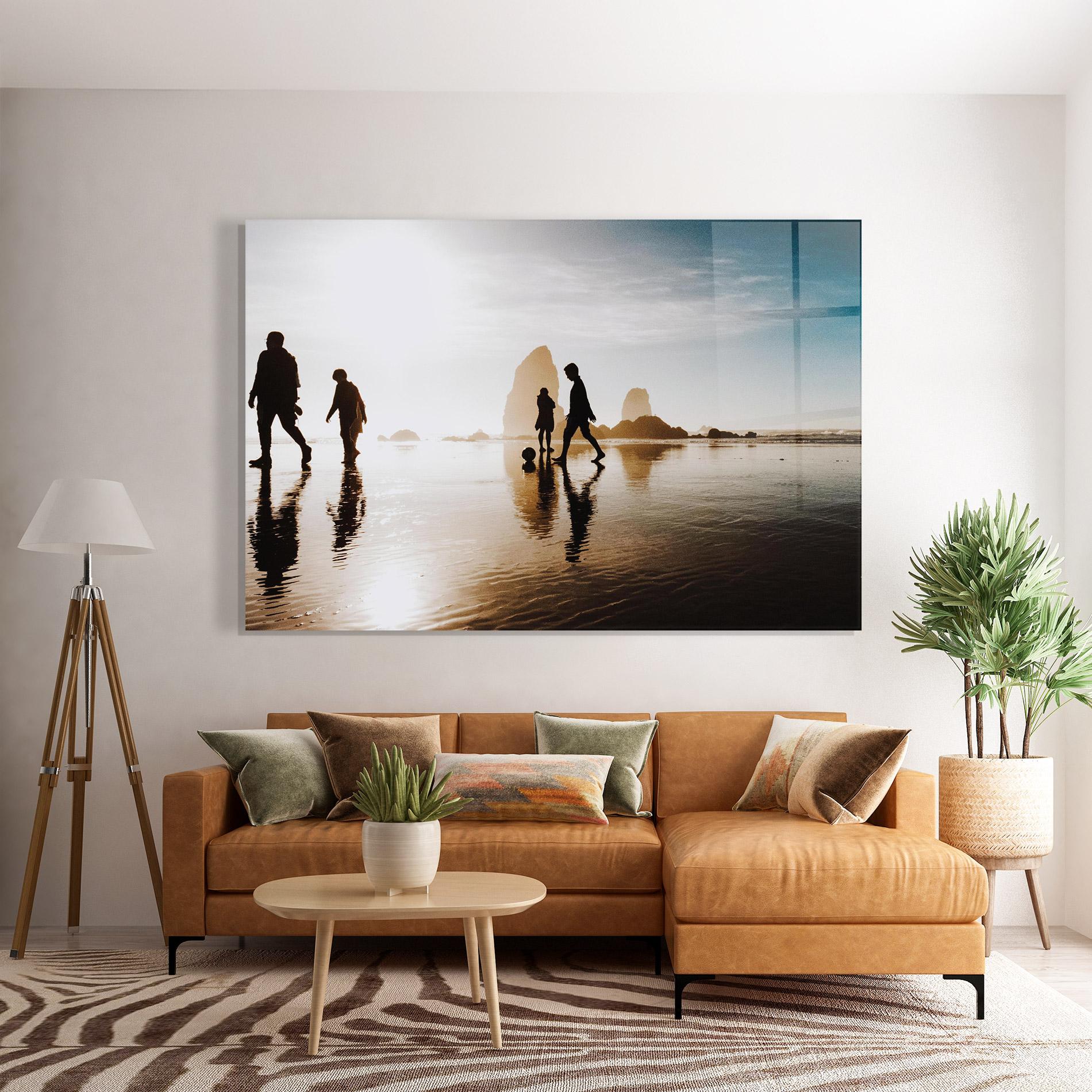 Tablou Sticla Football On Water mockup 7