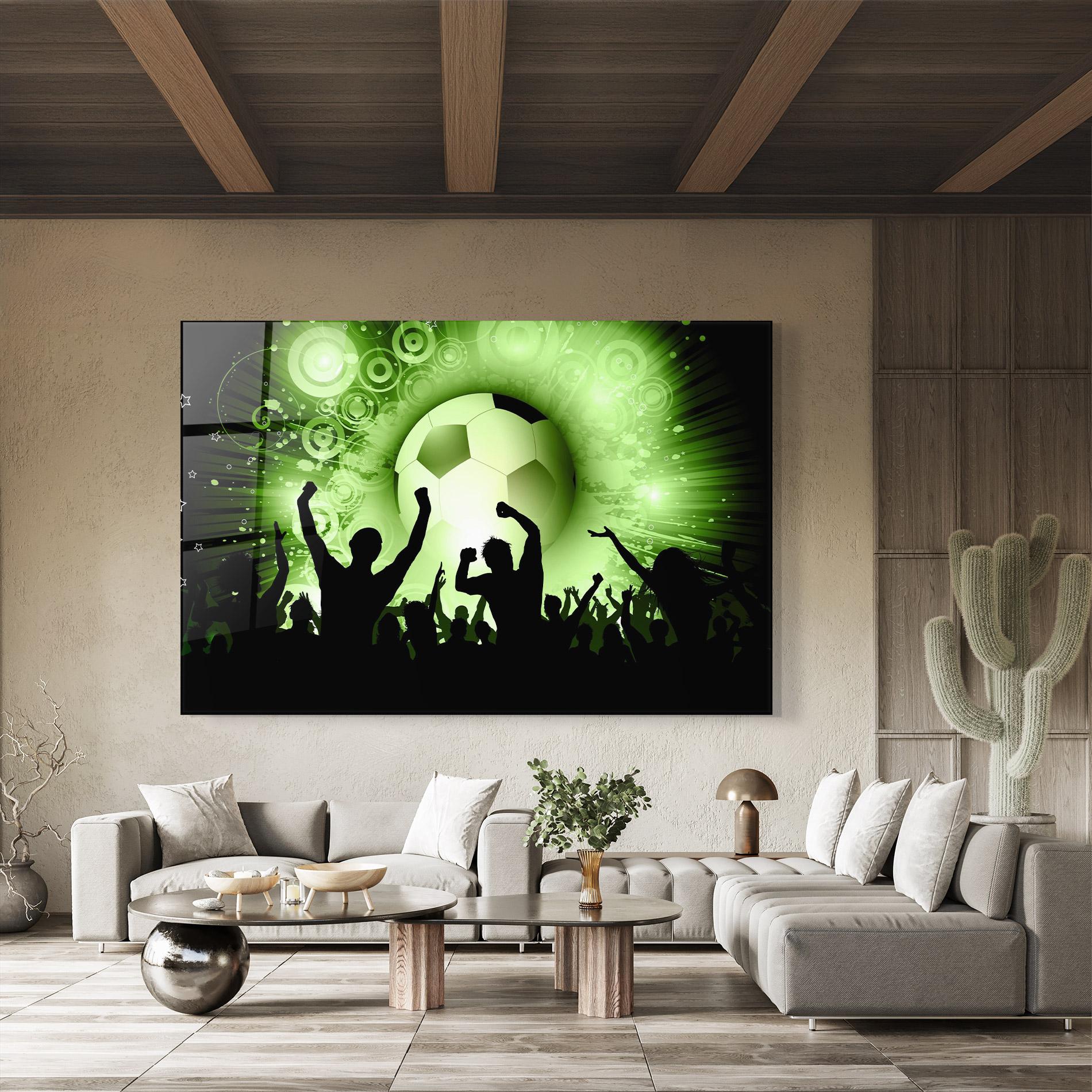 Tablou Sticla Football Crowd mockup 8