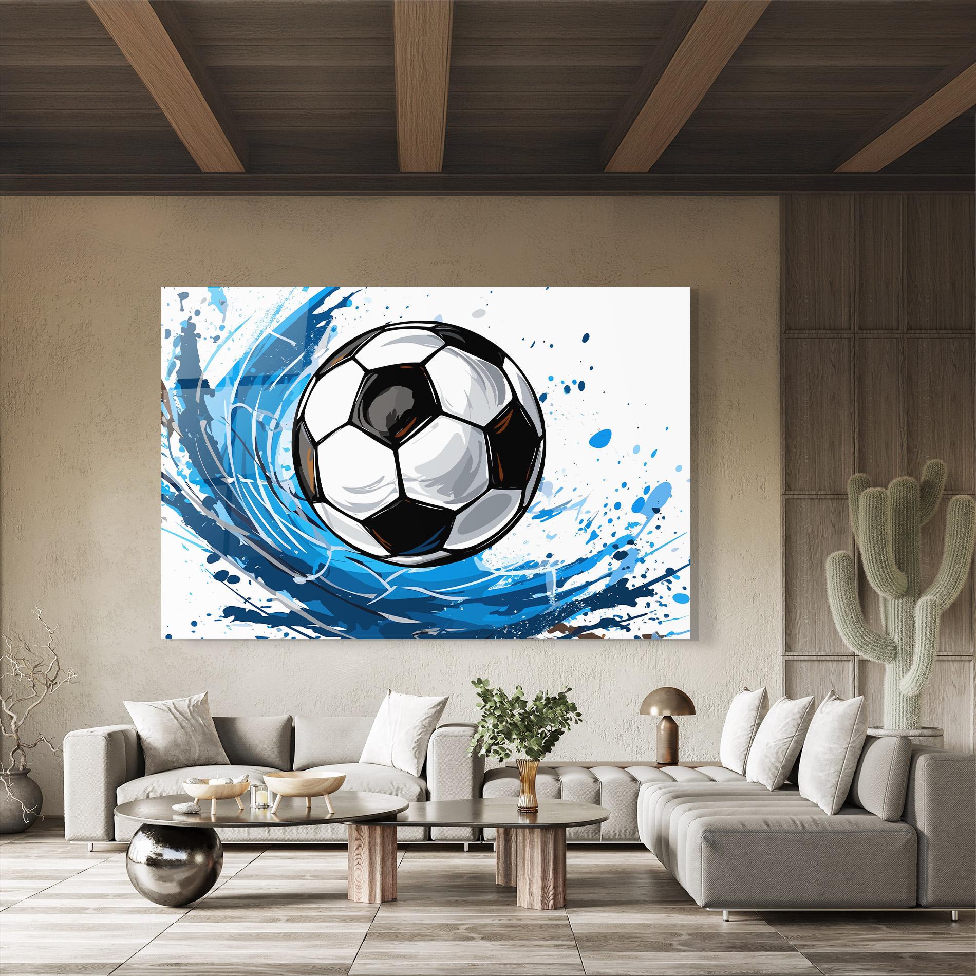 Tablou Sticla Football Wave mockup 8