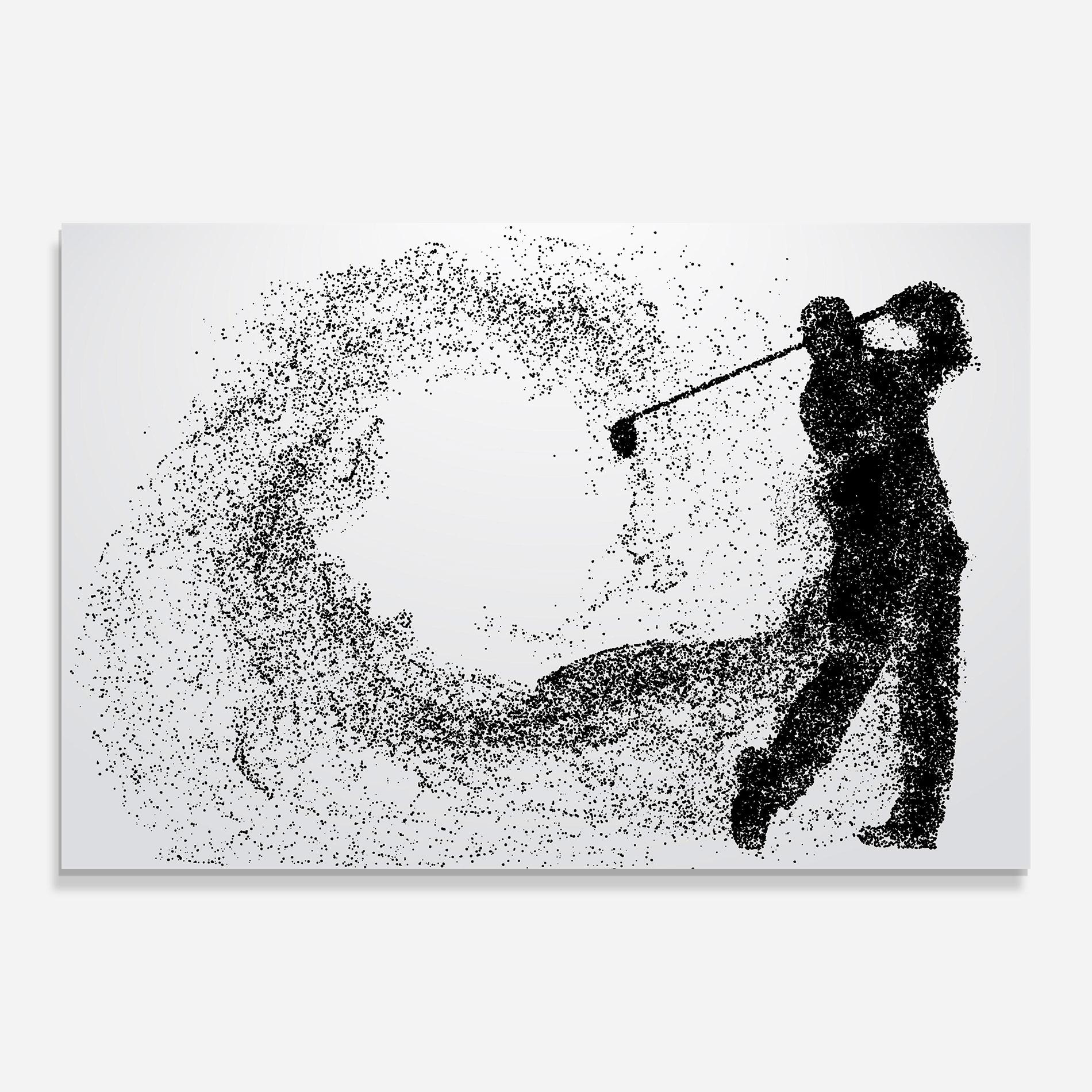Tablou Sticla Golf Man mockup 0