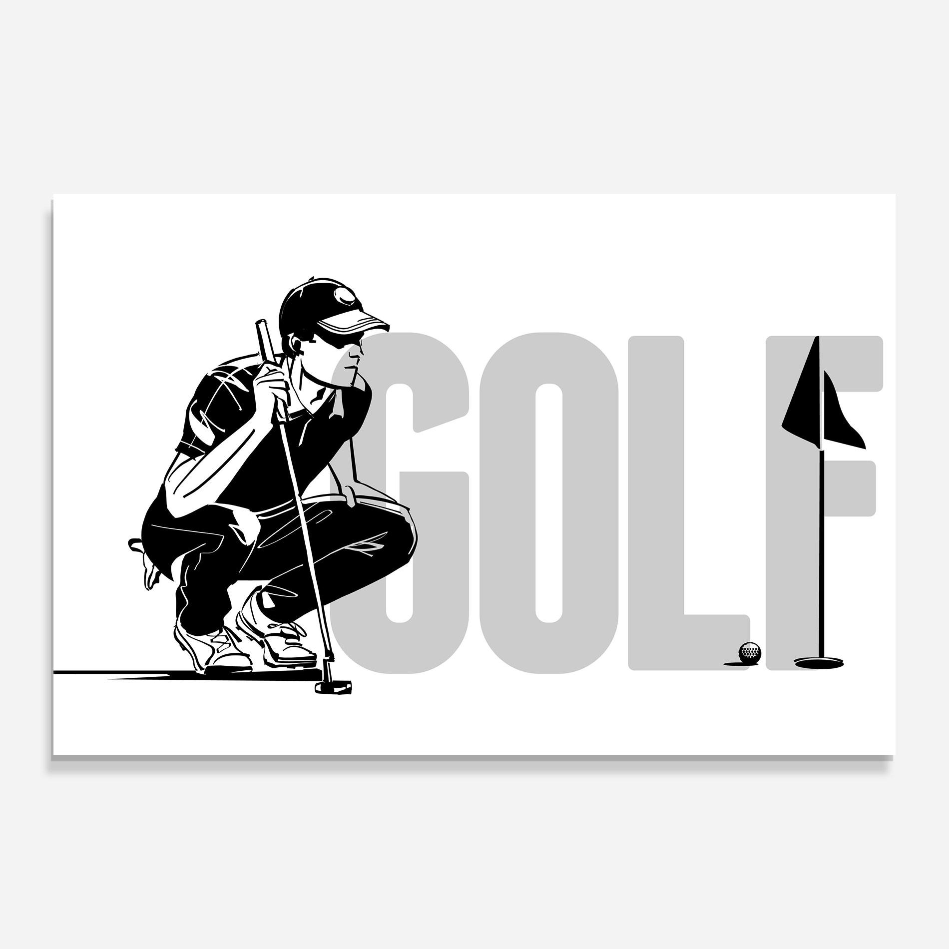 Tablou Sticla Golf mockup 0