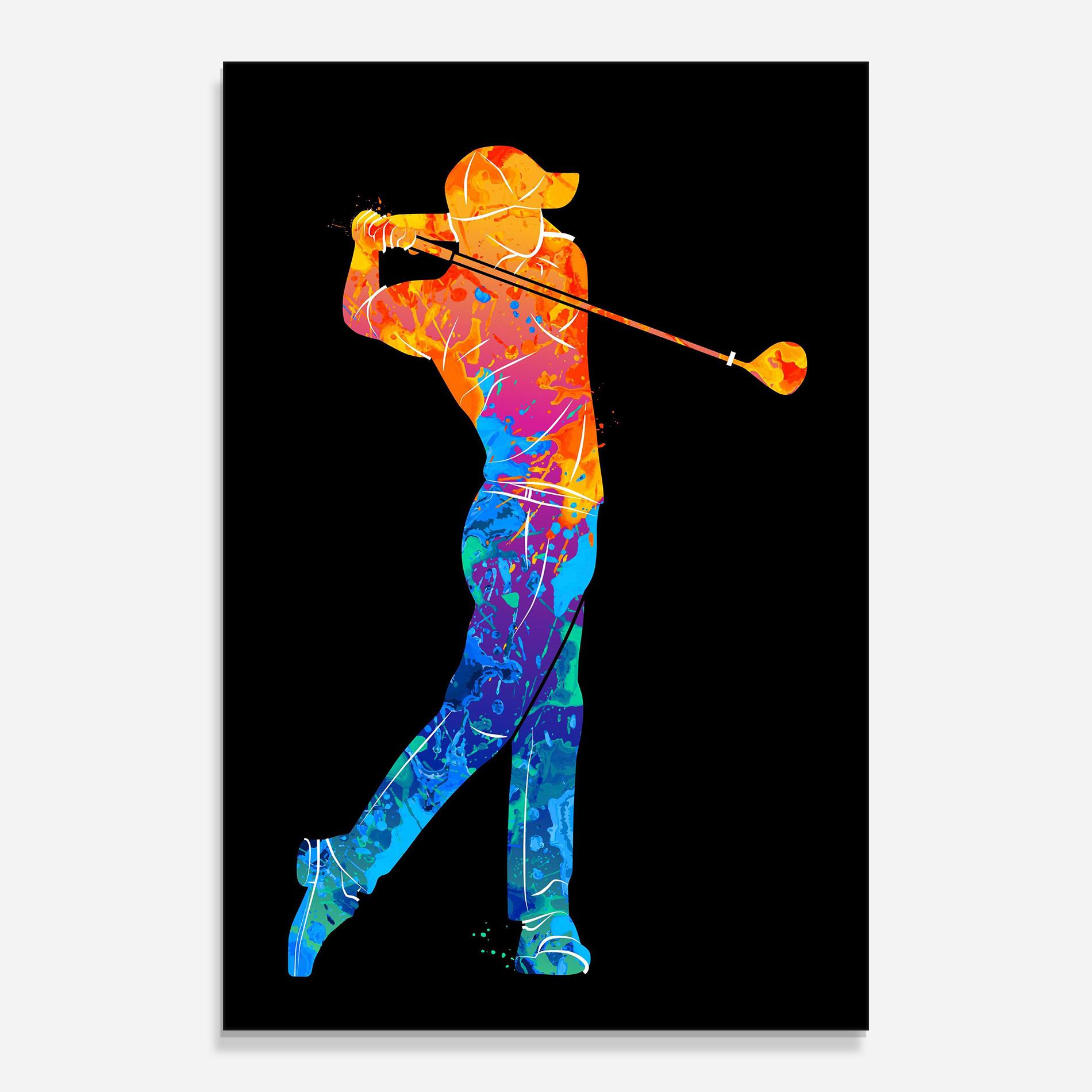 Tablou Sticla Color Mix Golf mockup 0