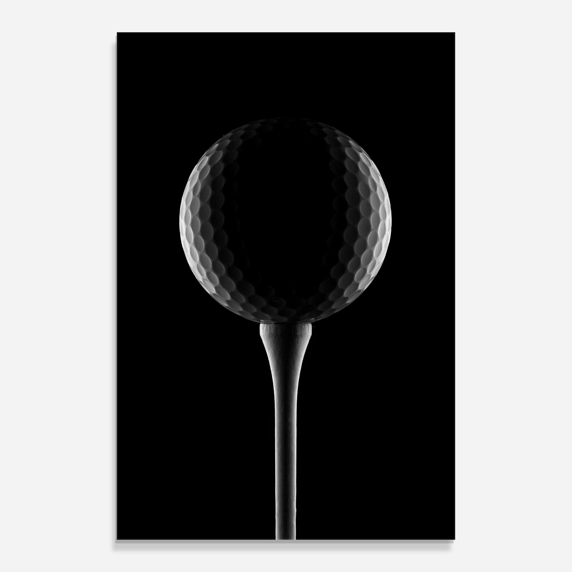 Tablou Sticla Golf Ball Black mockup 0