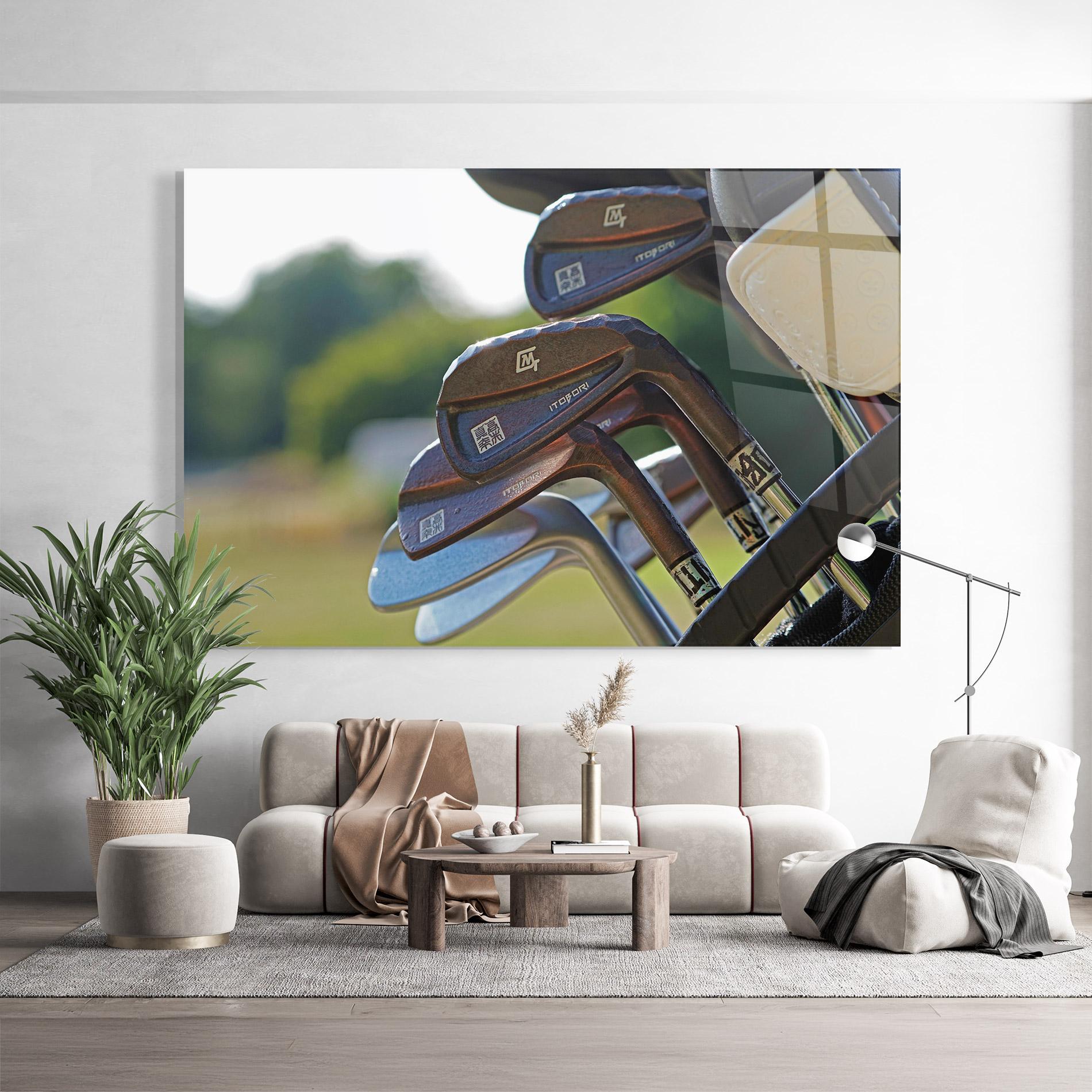 Tablou Sticla Brown Golf Club mockup 9