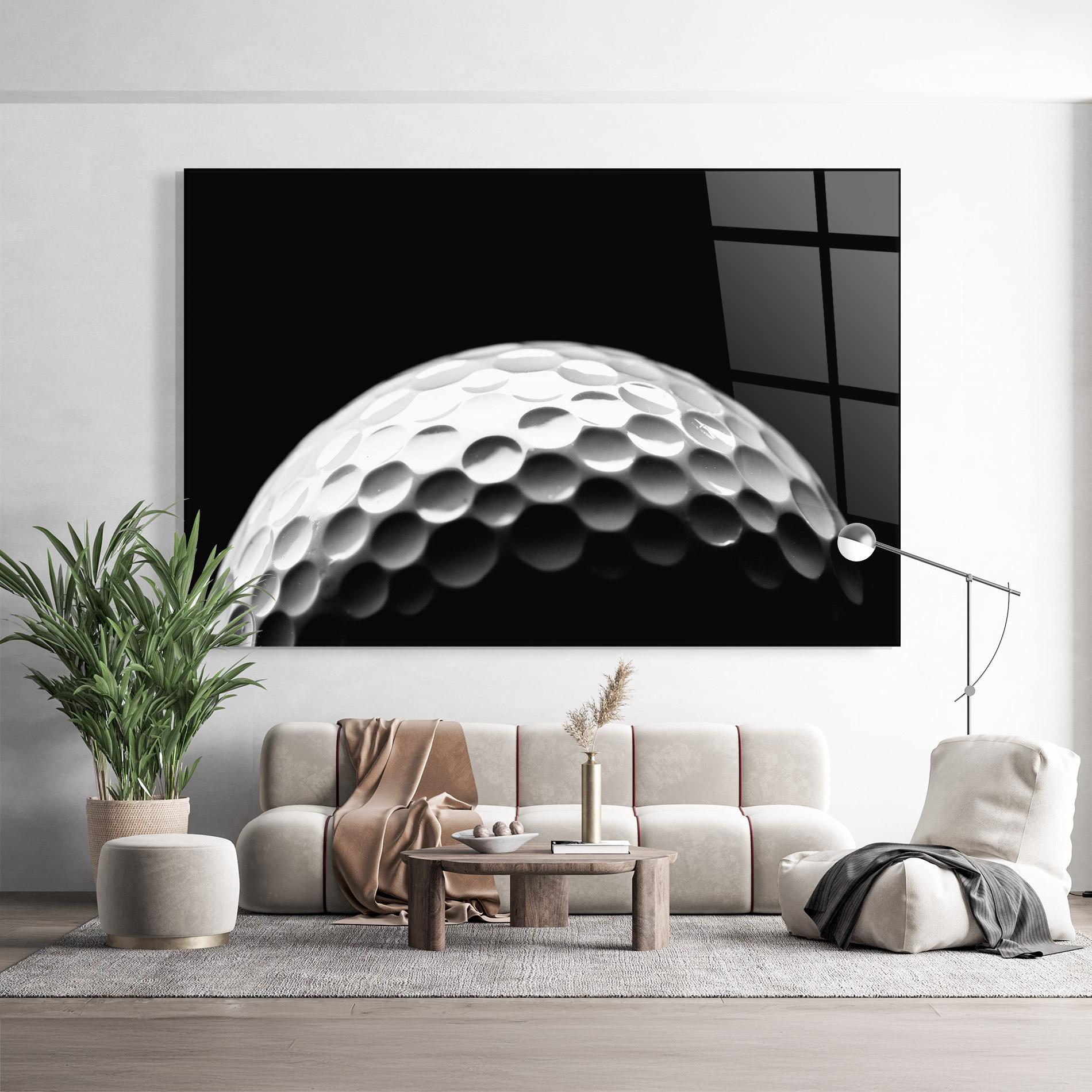 Tablou Sticla Golf Ball Close Up mockup 9