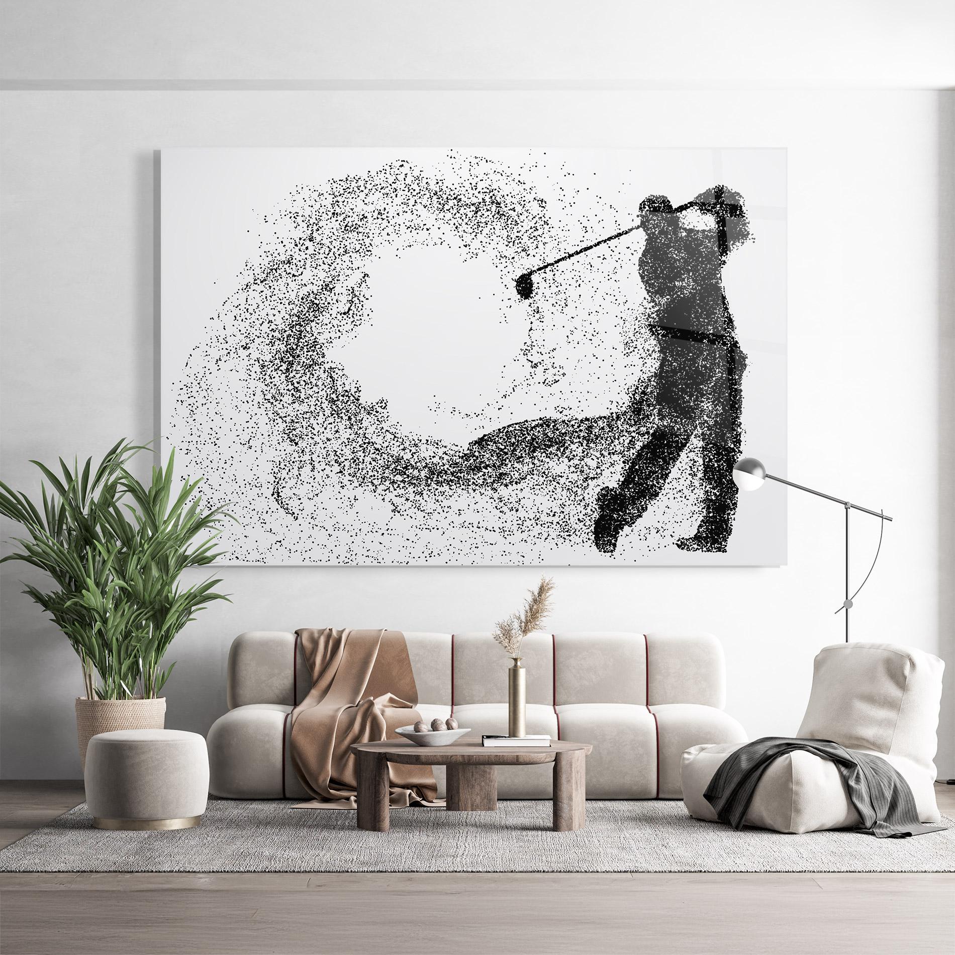 Tablou Sticla Golf Man mockup 9