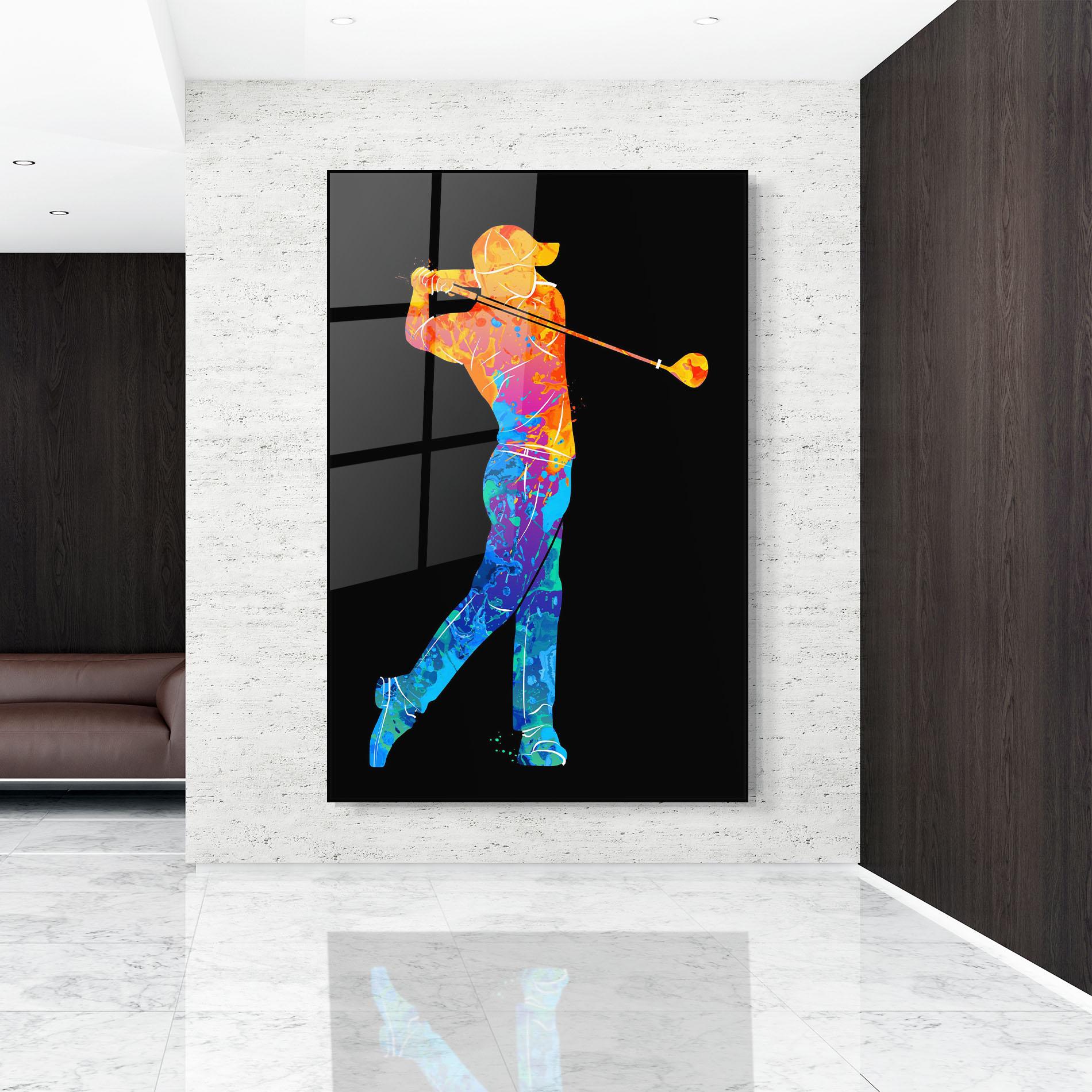 Tablou Sticla Color Mix Golf mockup 9