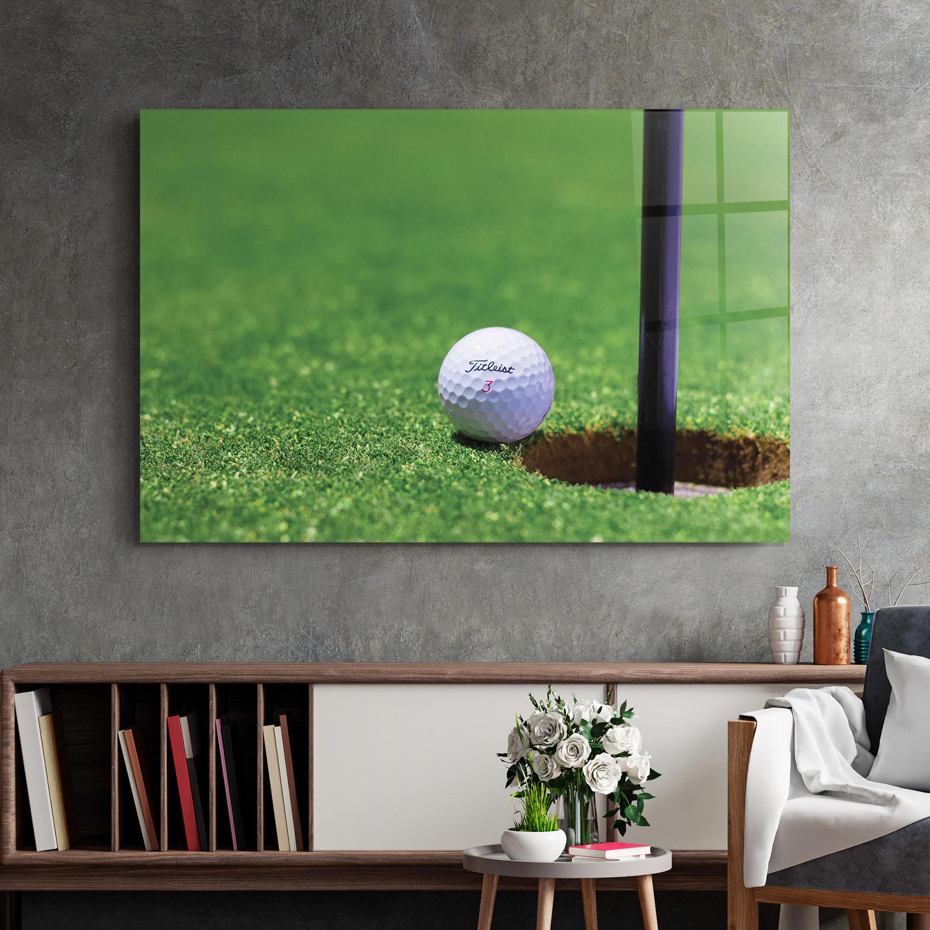 Tablou Sticla Close To Ball Golf Ball mockup 2