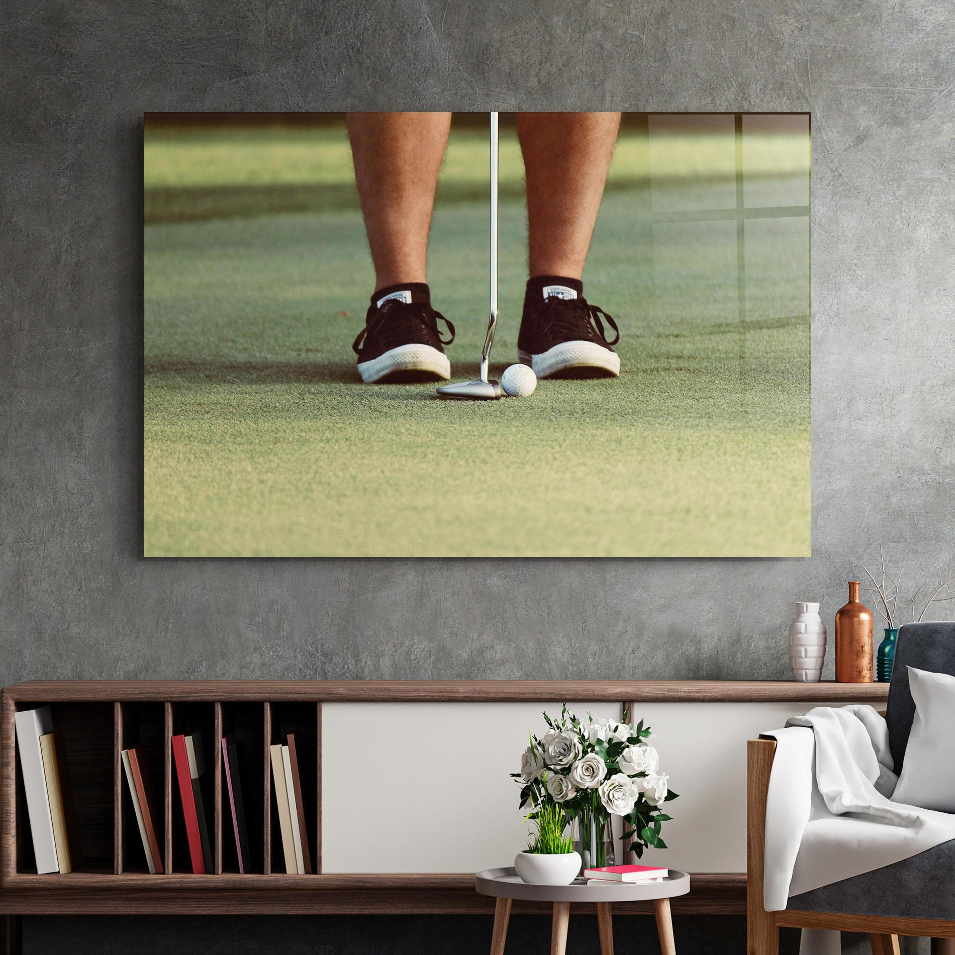 Tablou Sticla Converse Golf Ball mockup 2