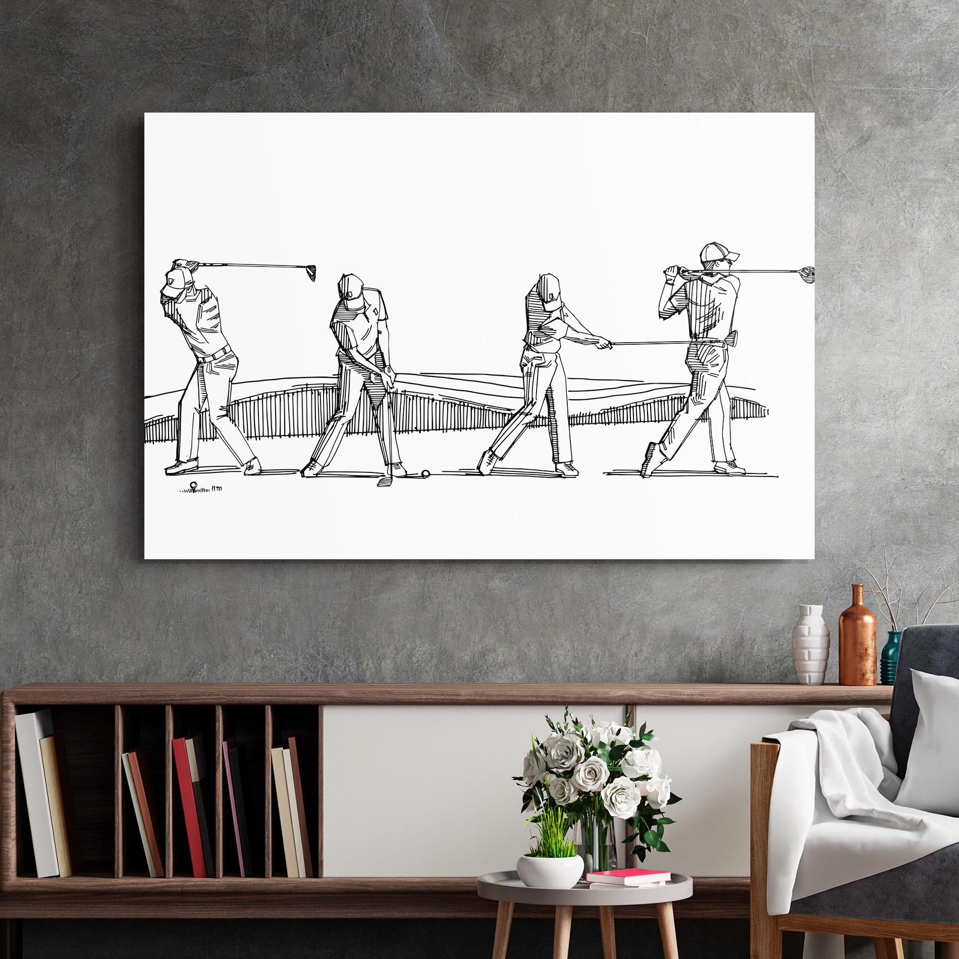 Tablou Sticla Four Golf mockup 2