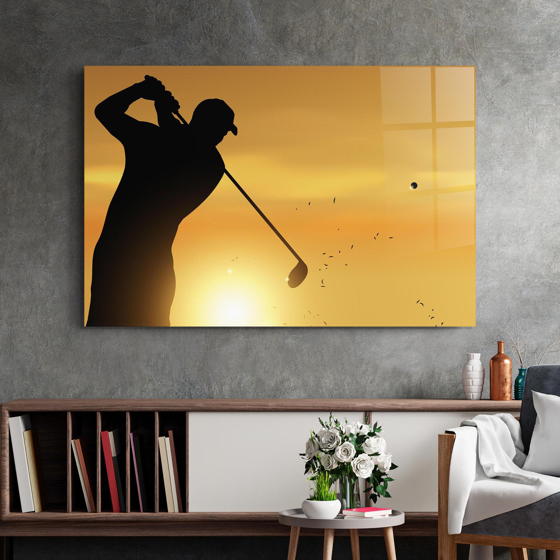 Tablou Sticla Gold Sunrise mockup 2