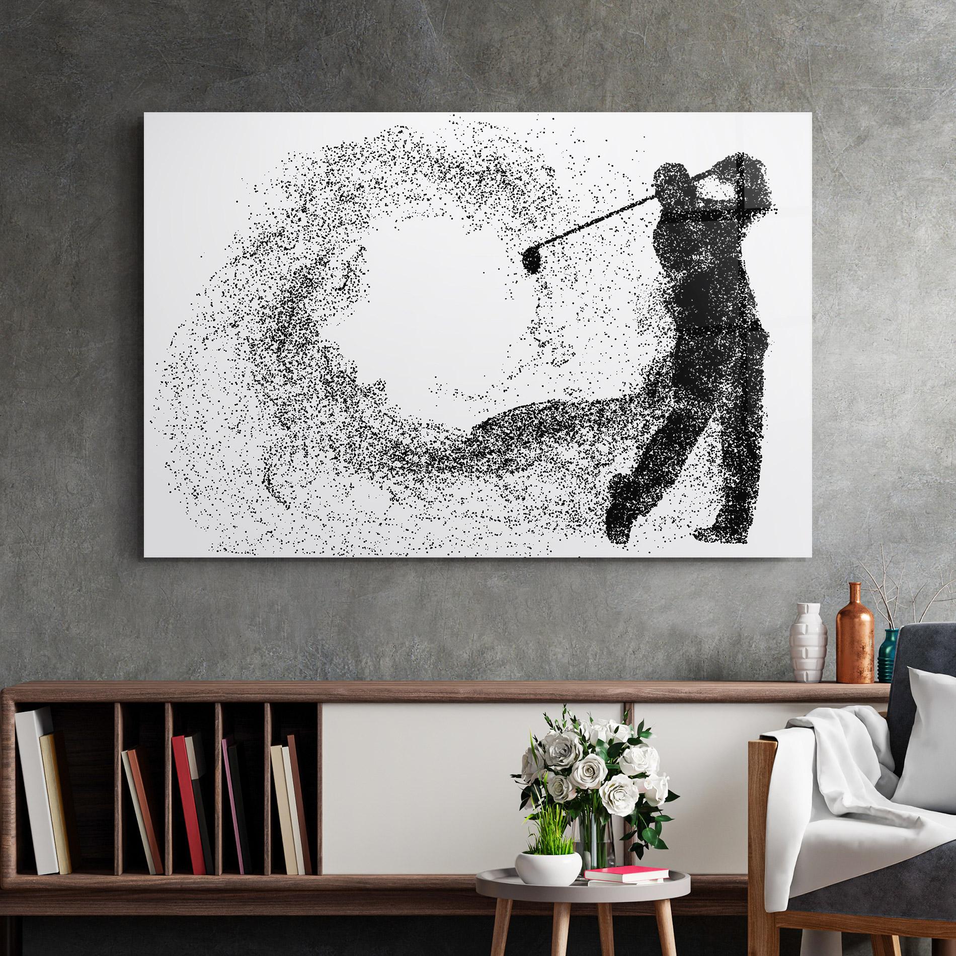 Tablou Sticla Golf Man mockup 2