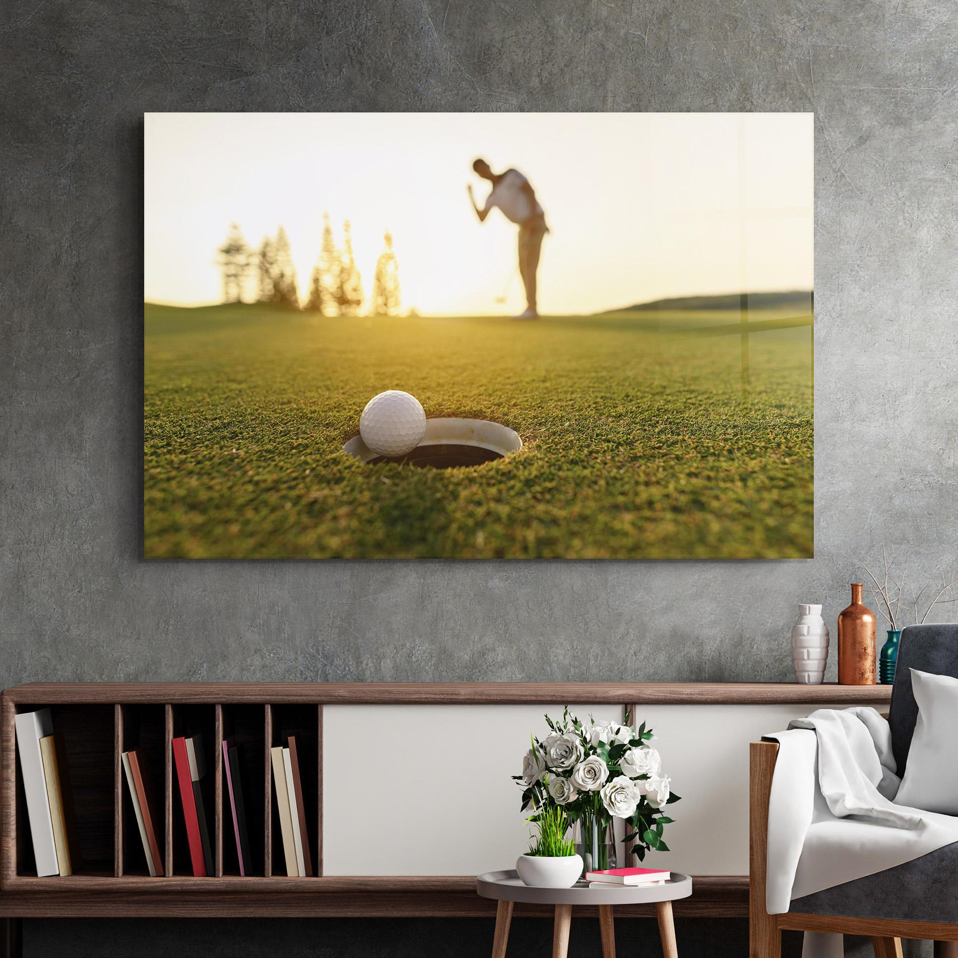 Tablou Sticla Golfer Concept mockup 2