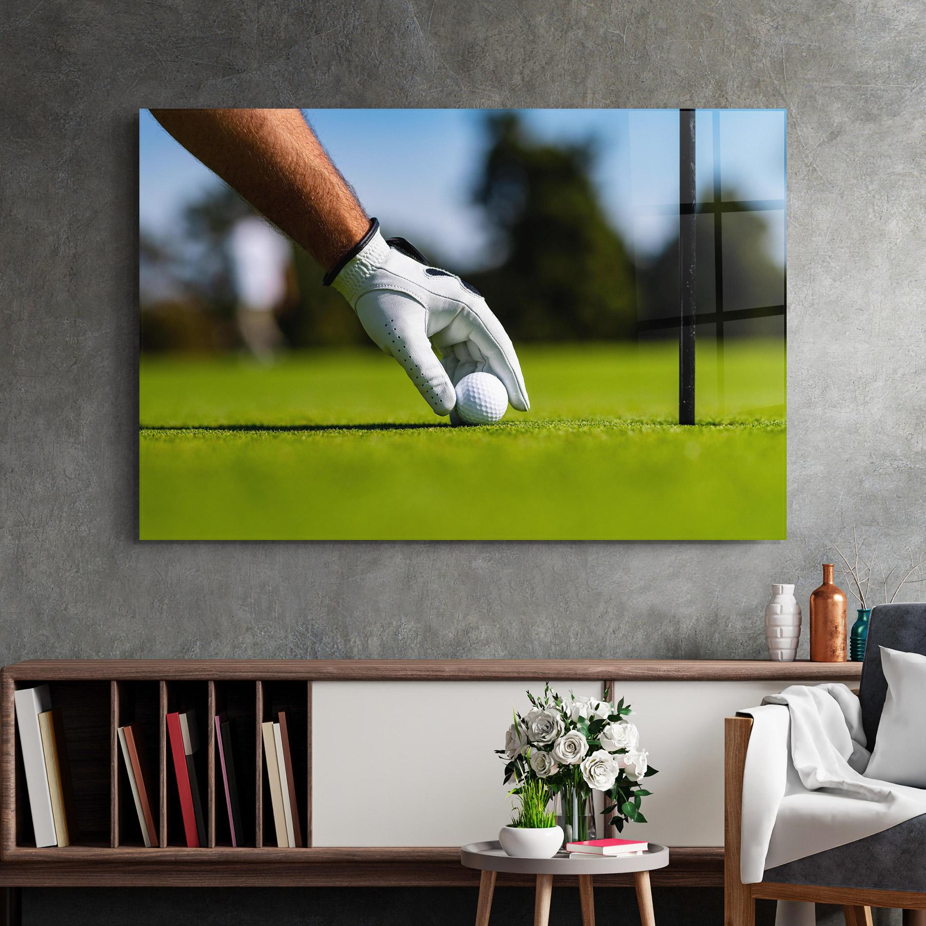 Tablou Sticla Golfer Man mockup 2