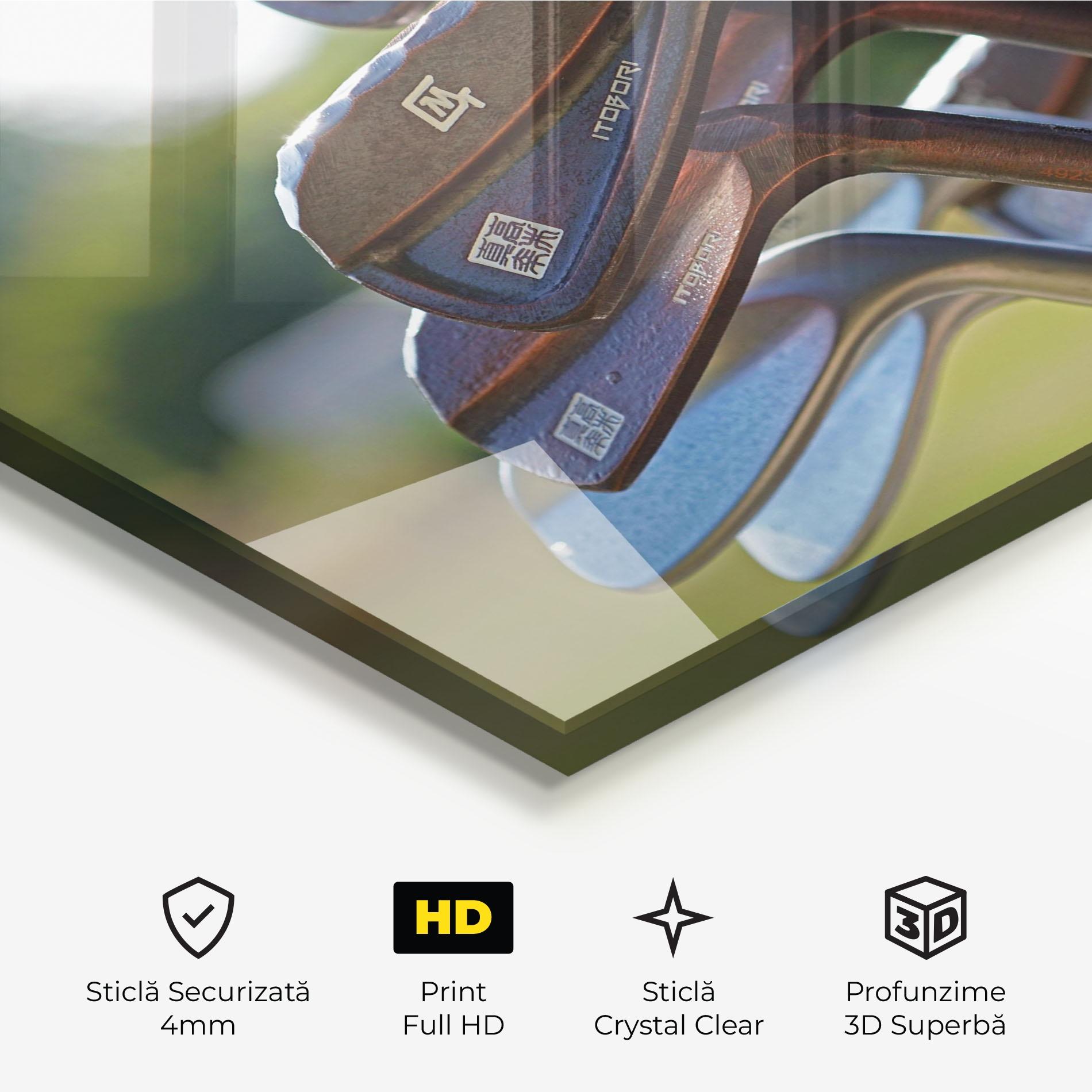 Tablou Sticla Brown Golf Club mockup 3