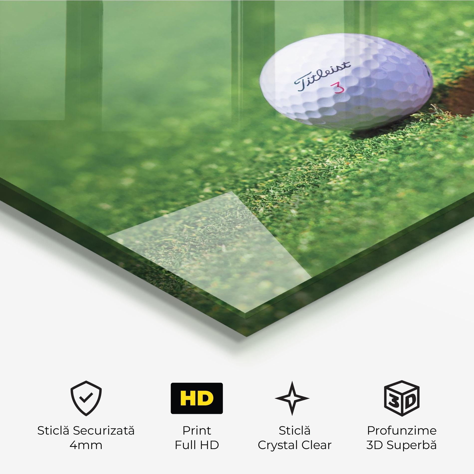 Tablou Sticla Close To Ball Golf Ball mockup 3