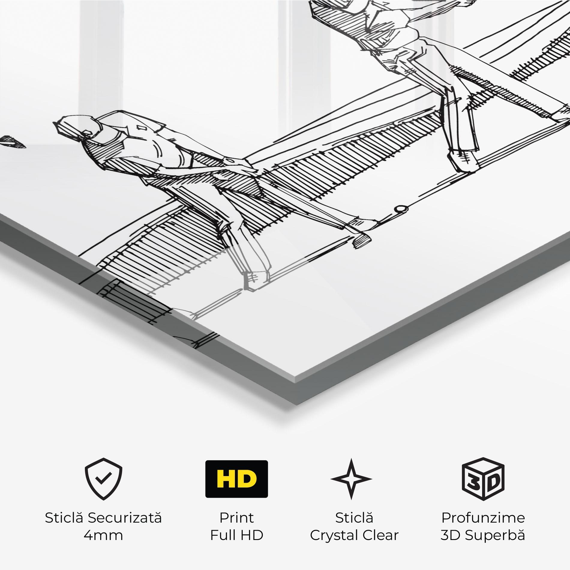 Tablou Sticla Four Golf mockup 3