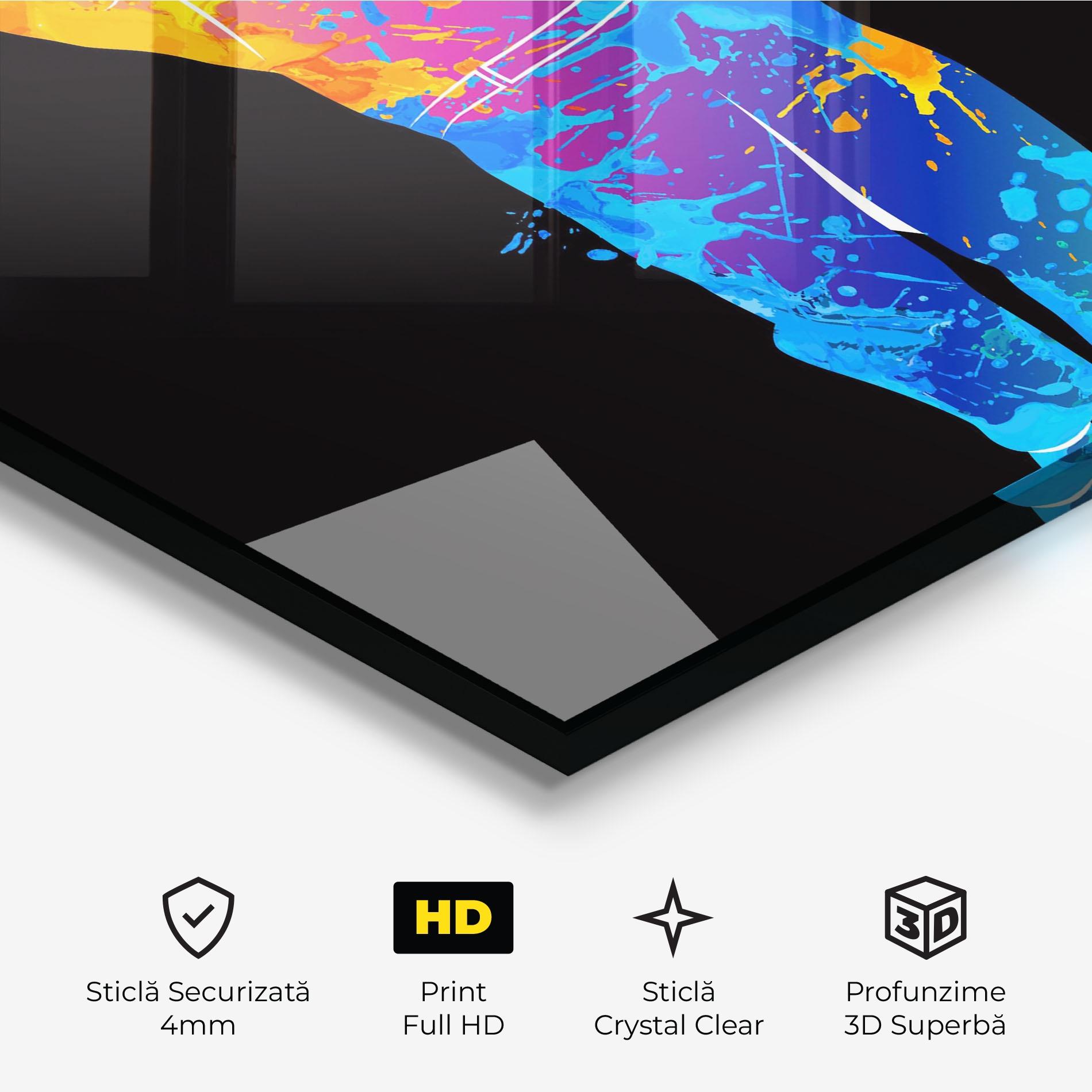 Tablou Sticla Golf Color Art mockup 3