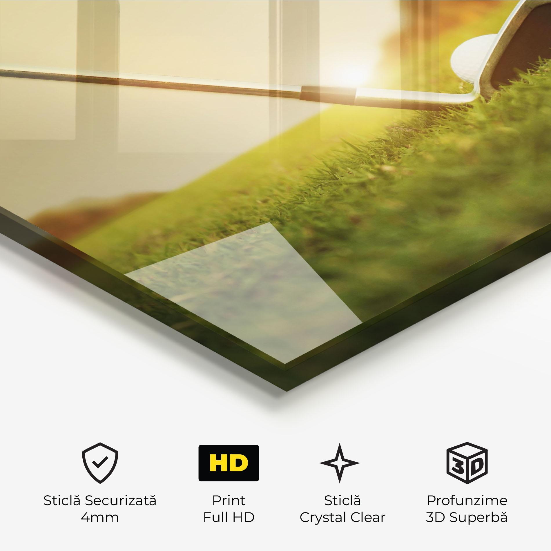 Tablou Sticla Golf Course mockup 3