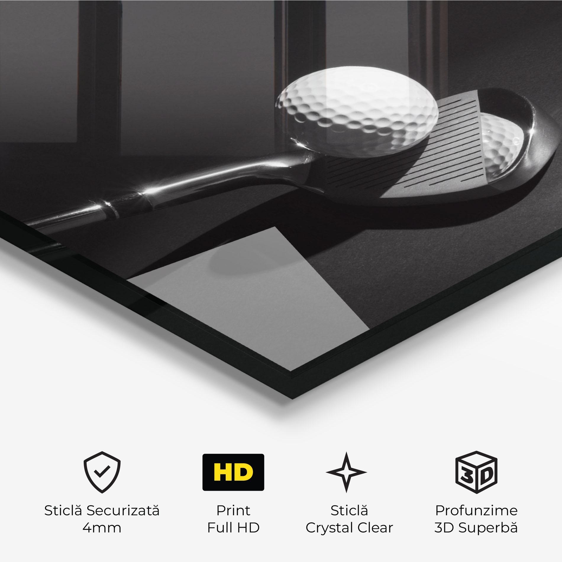 Tablou Sticla Golf Equipment mockup 3