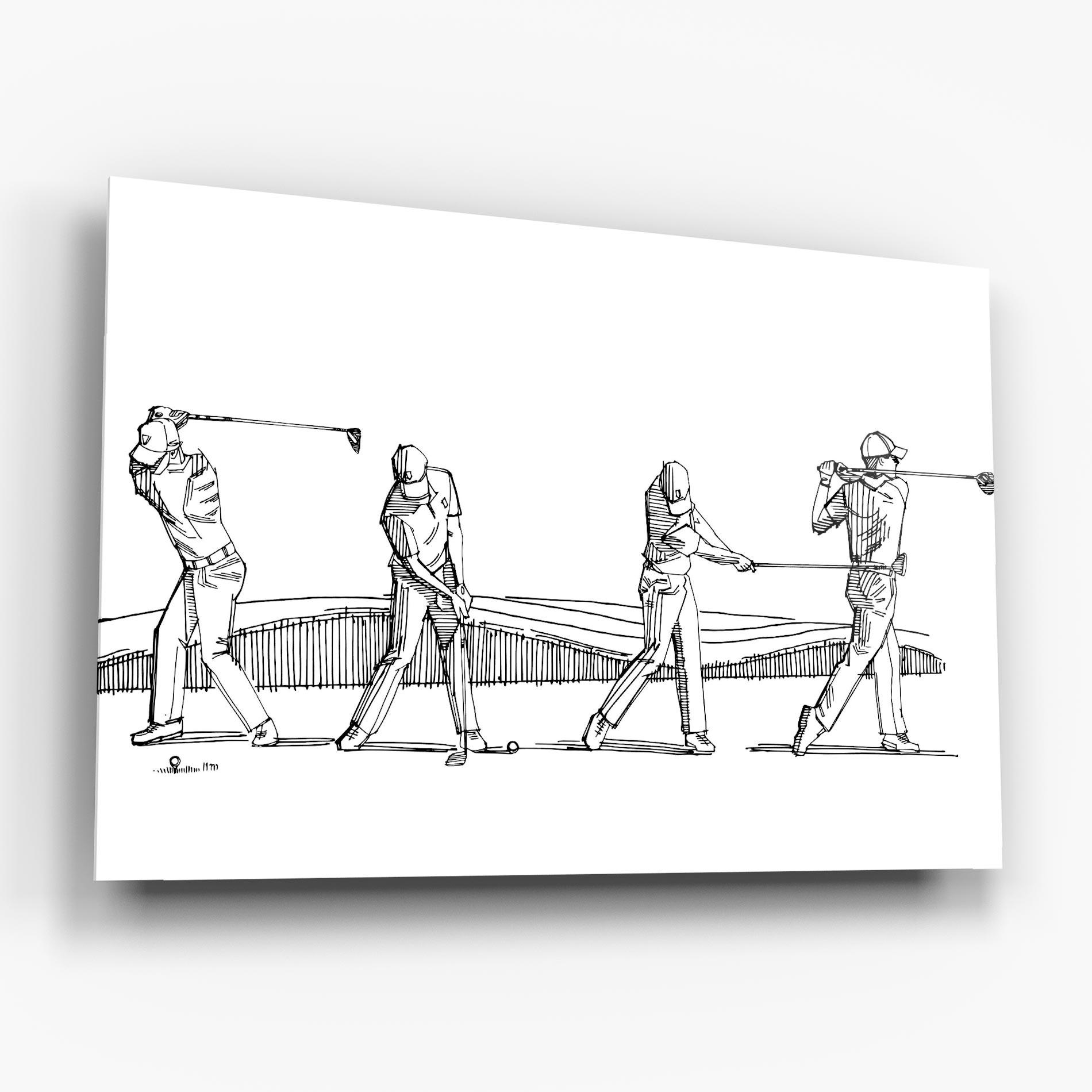 Tablou Sticla Four Golf mockup 6