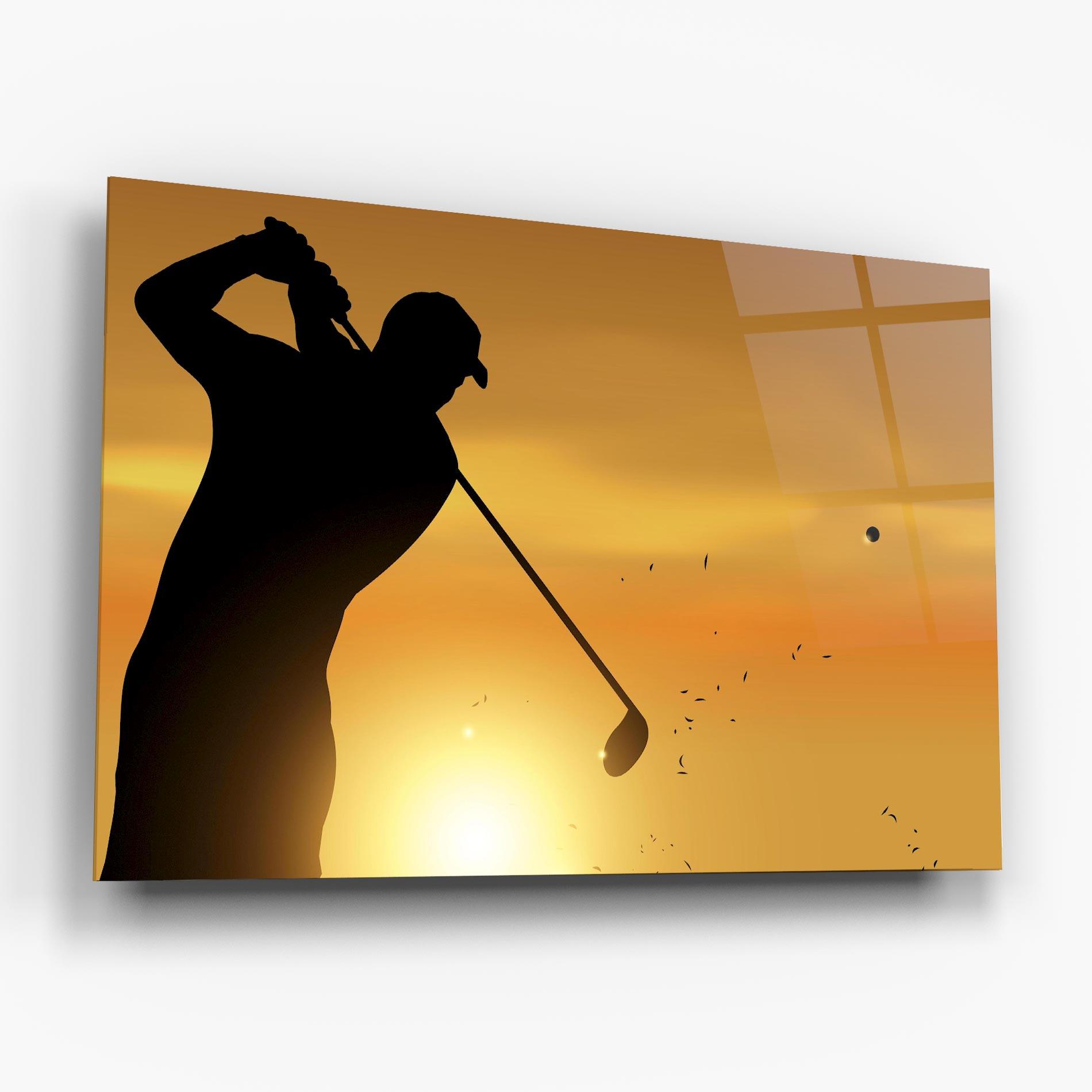 Tablou Sticla Gold Sunrise mockup 6