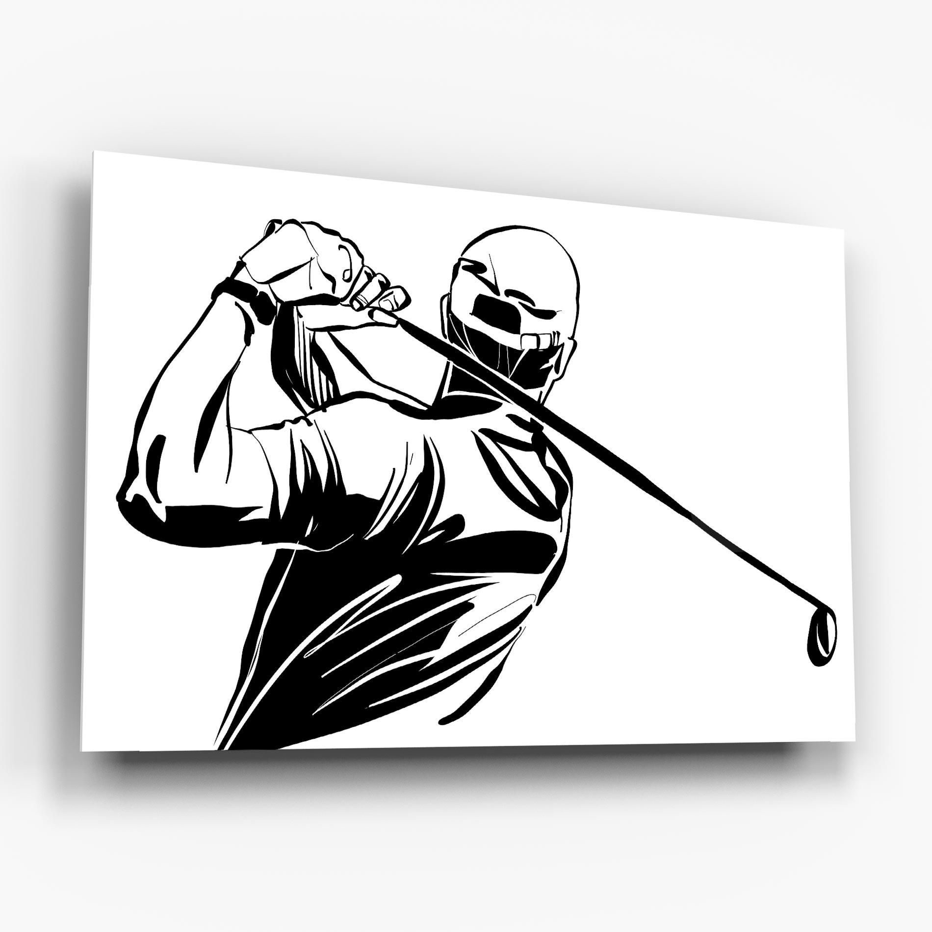 Tablou Sticla Golf Back mockup 6