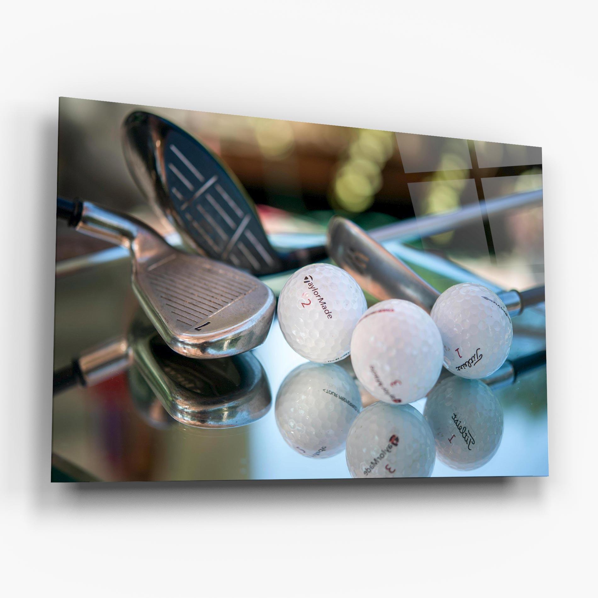 Tablou Sticla Golf Balls Set mockup 6