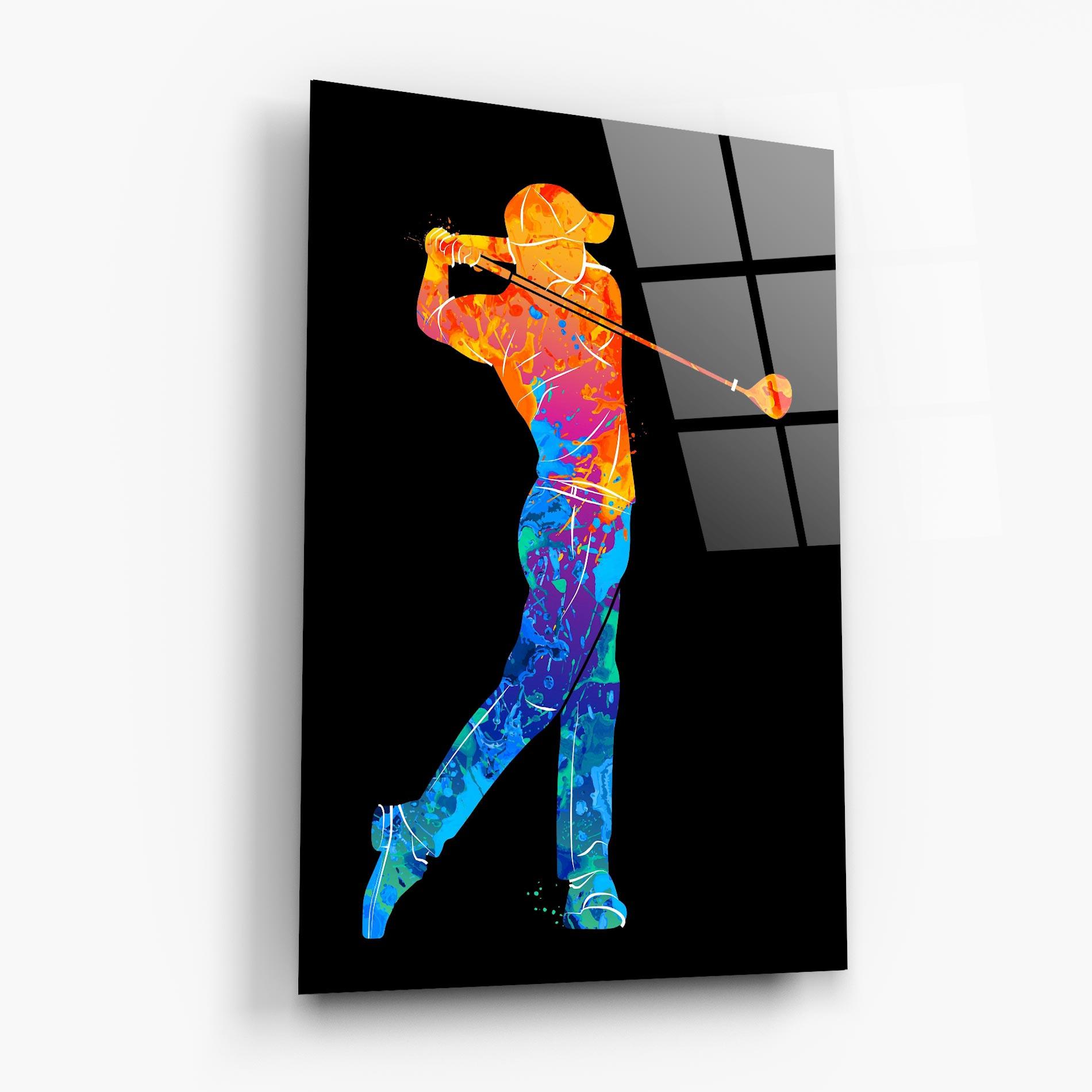 Tablou Sticla Color Mix Golf mockup 6