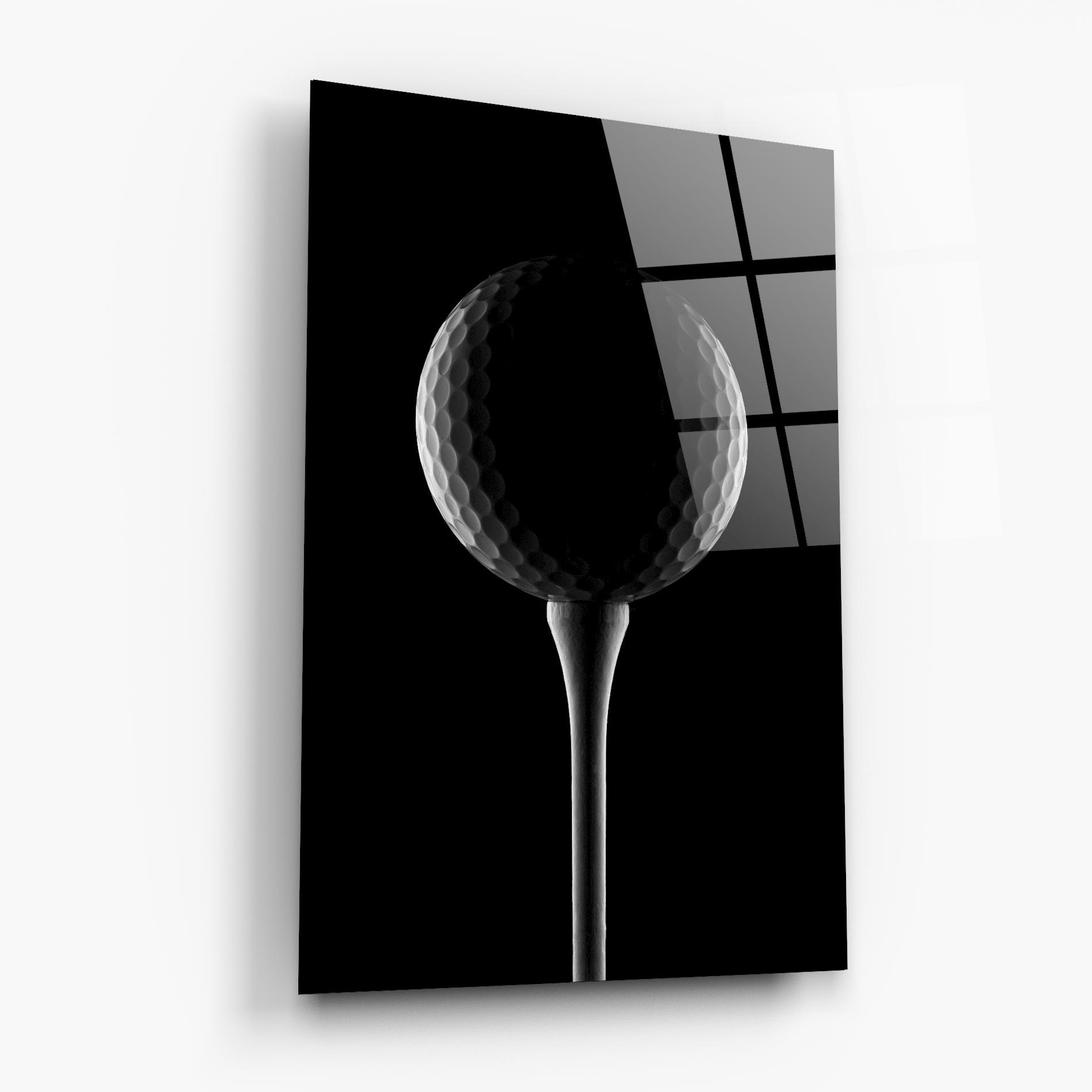 Tablou Sticla Golf Ball Black mockup 6