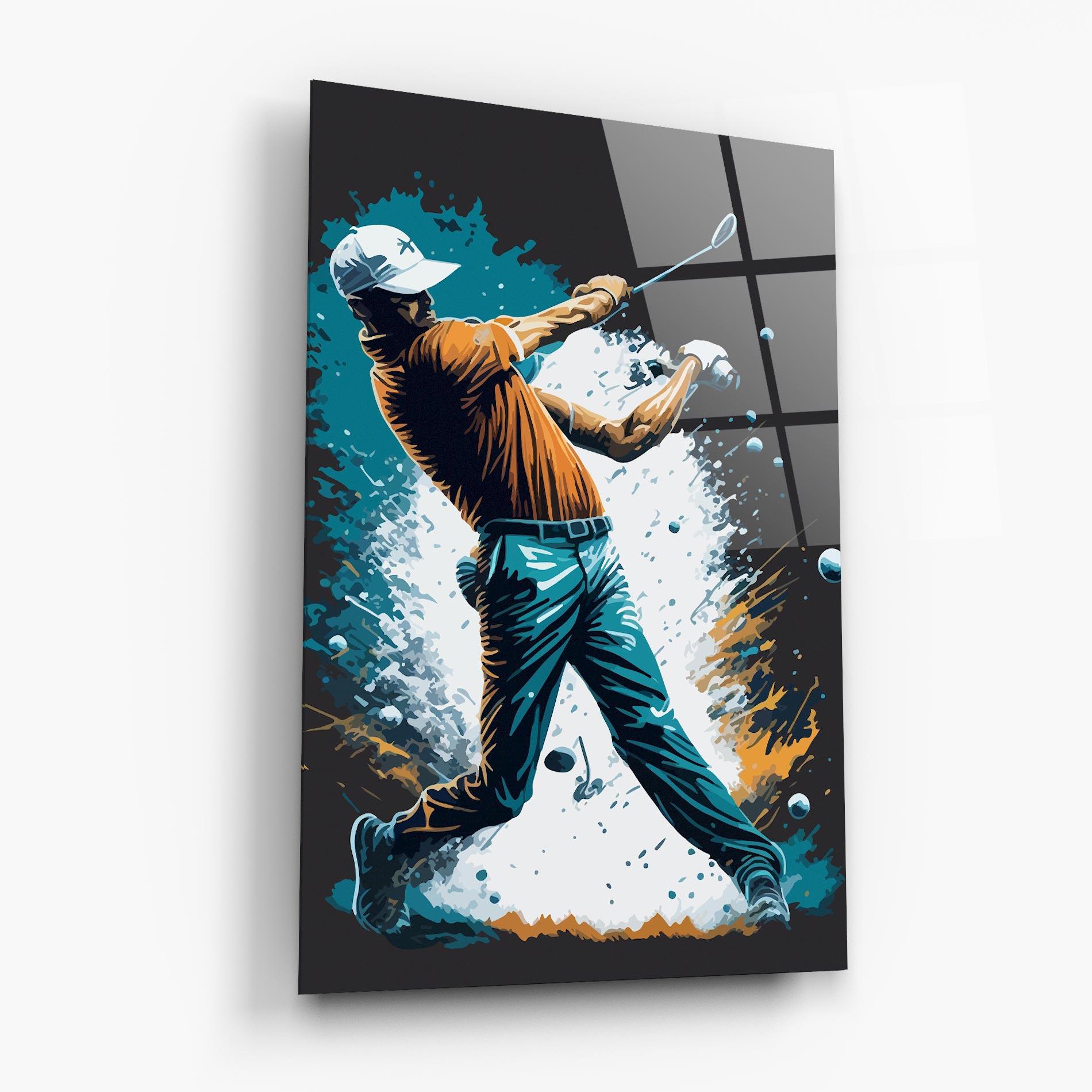 Tablou Sticla Golf On Grey mockup 6
