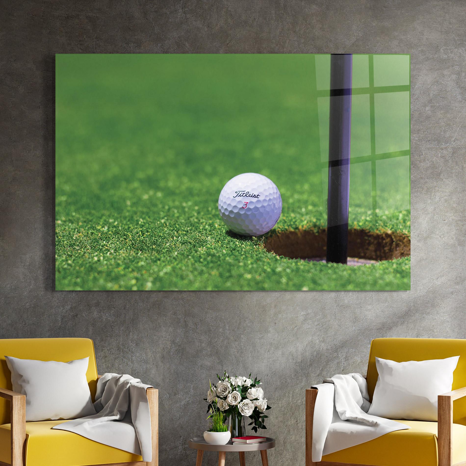 Tablou Sticla Close To Ball Golf Ball mockup 4
