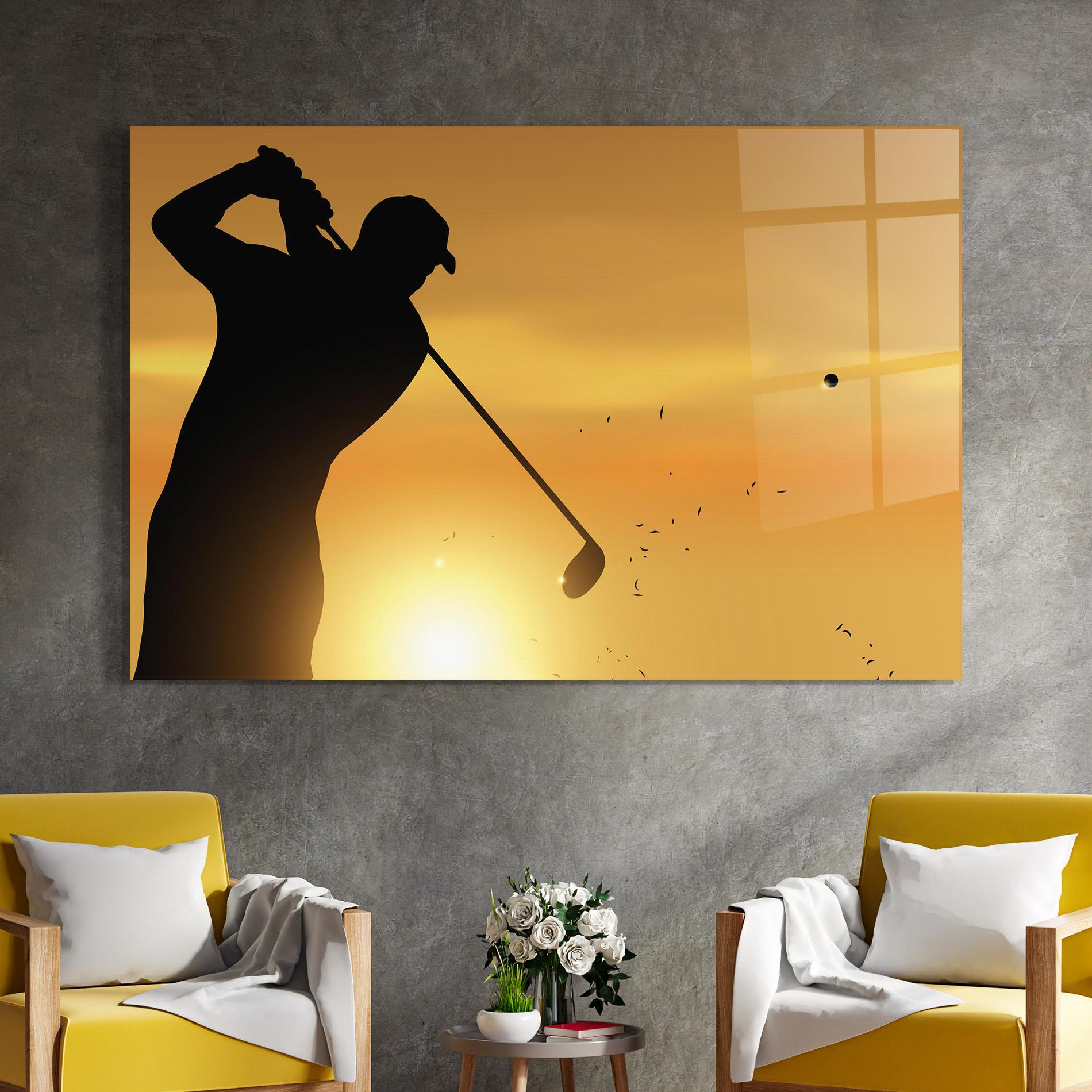 Tablou Sticla Gold Sunrise mockup 4