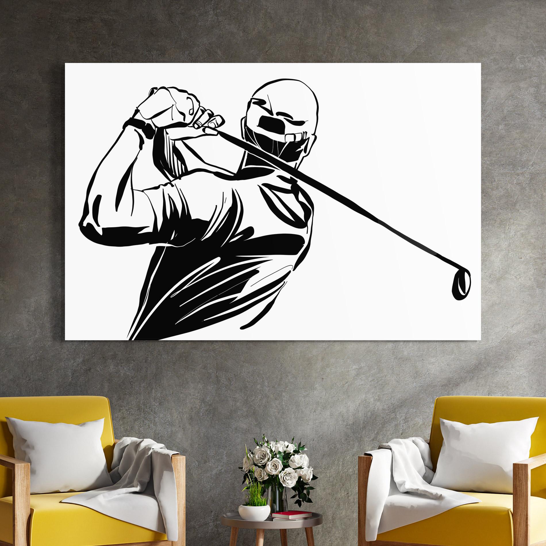 Tablou Sticla Golf Back mockup 4