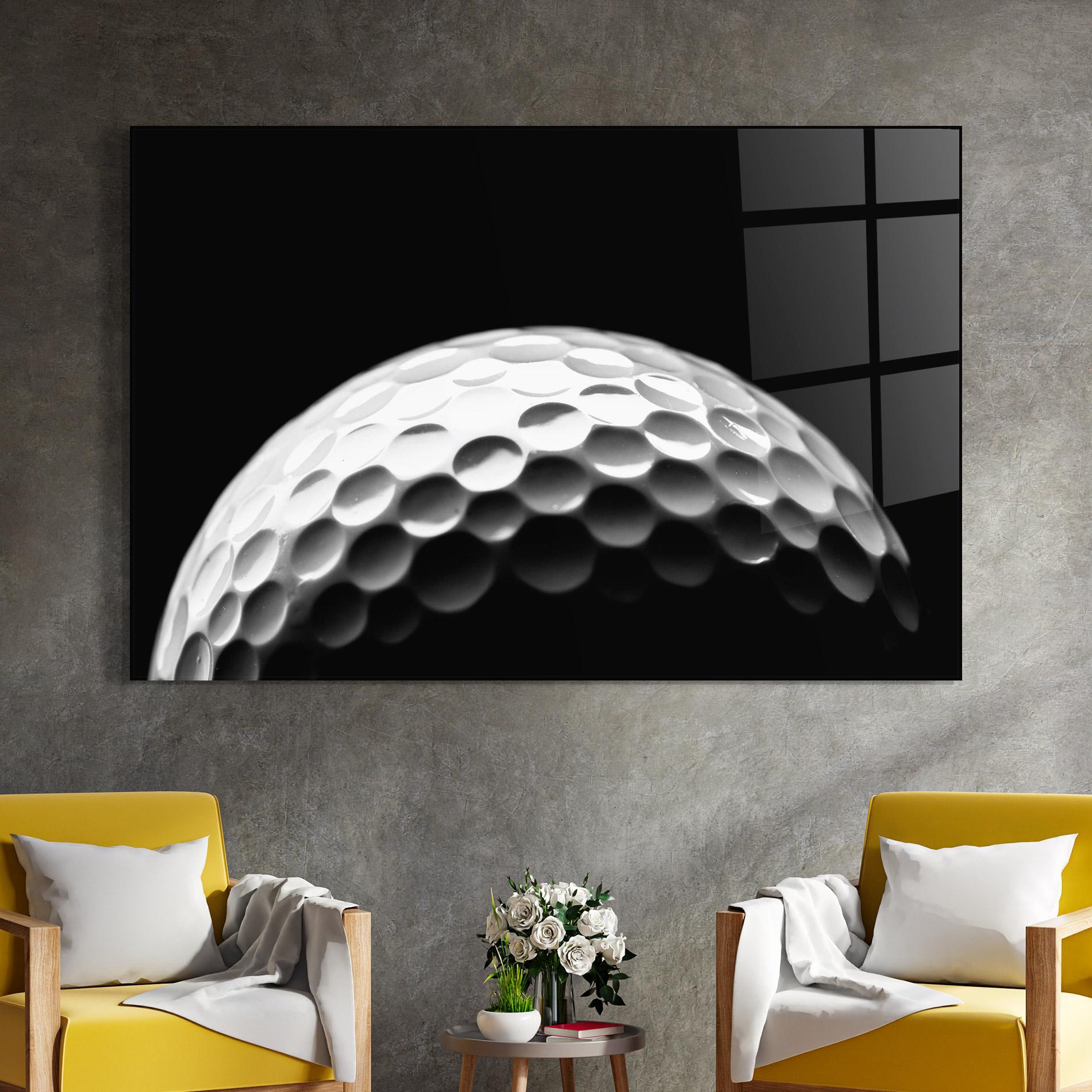 Tablou Sticla Golf Ball Close Up mockup 4