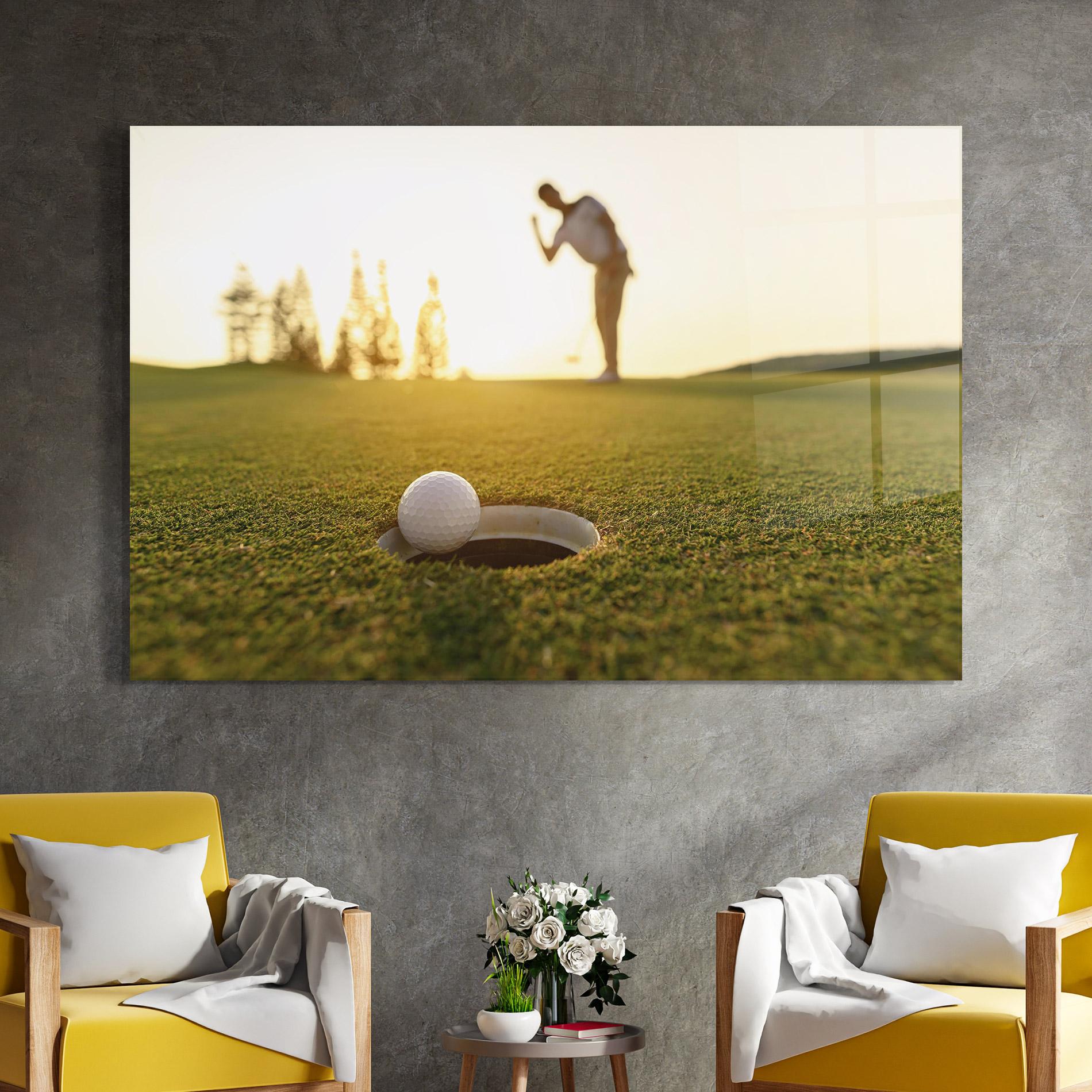 Tablou Sticla Golfer Concept mockup 4