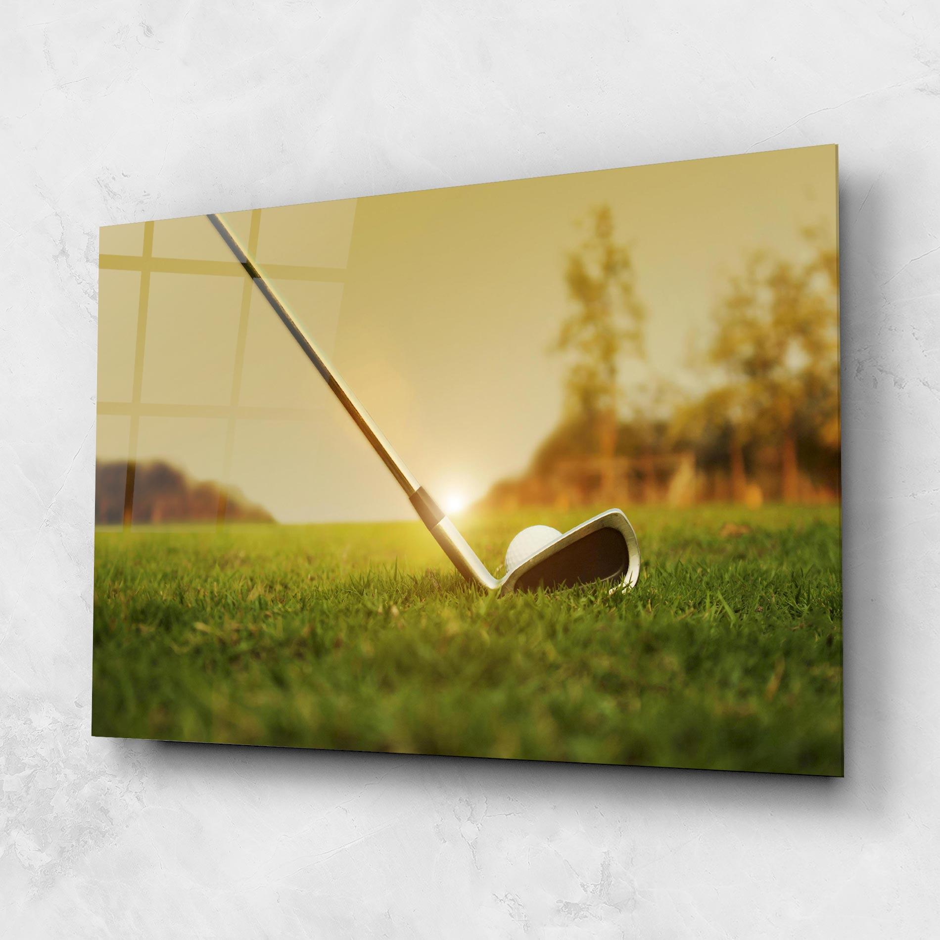 Tablou Sticla Golf Course mockup 1